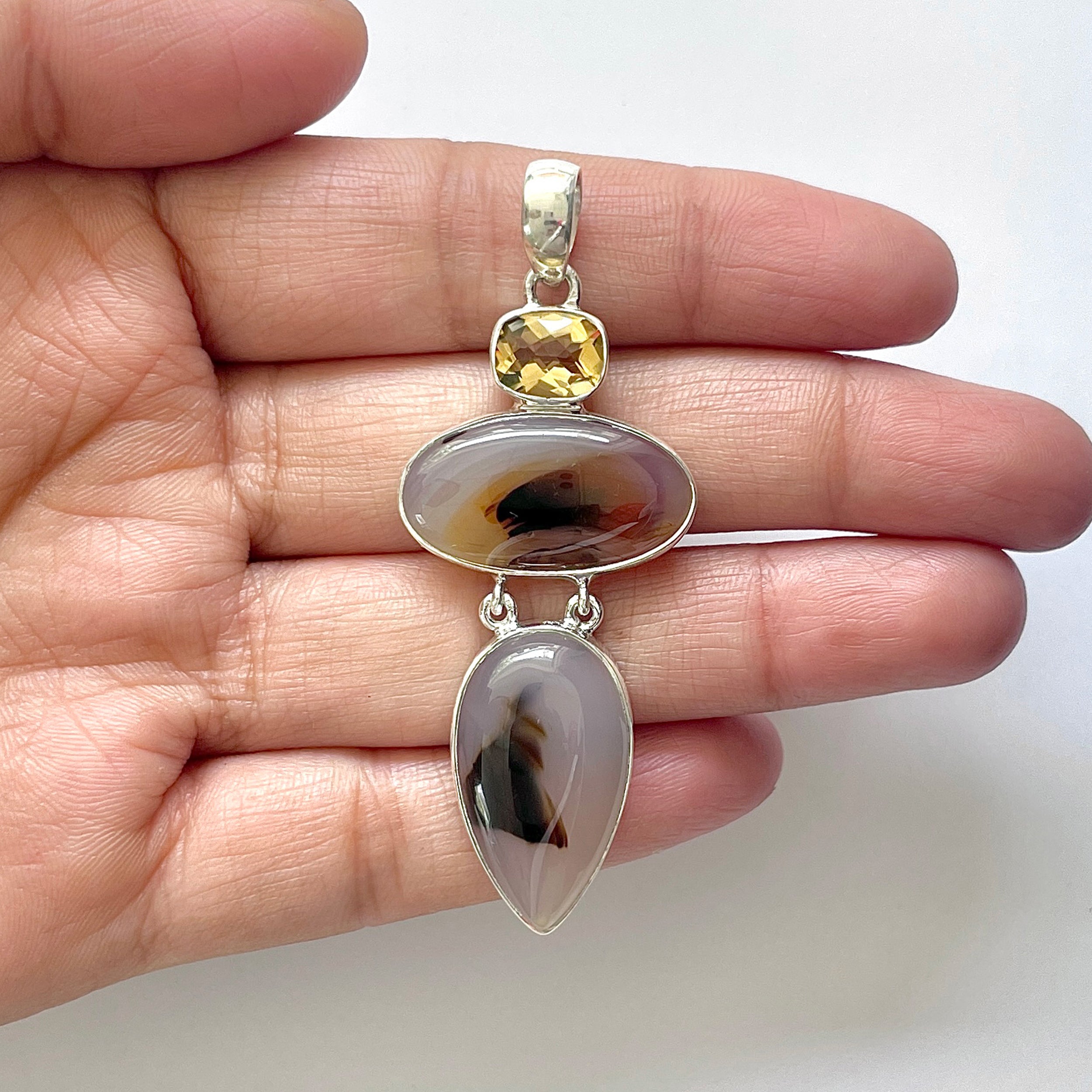 Montana Agate Pendant-(MTA-1-74)