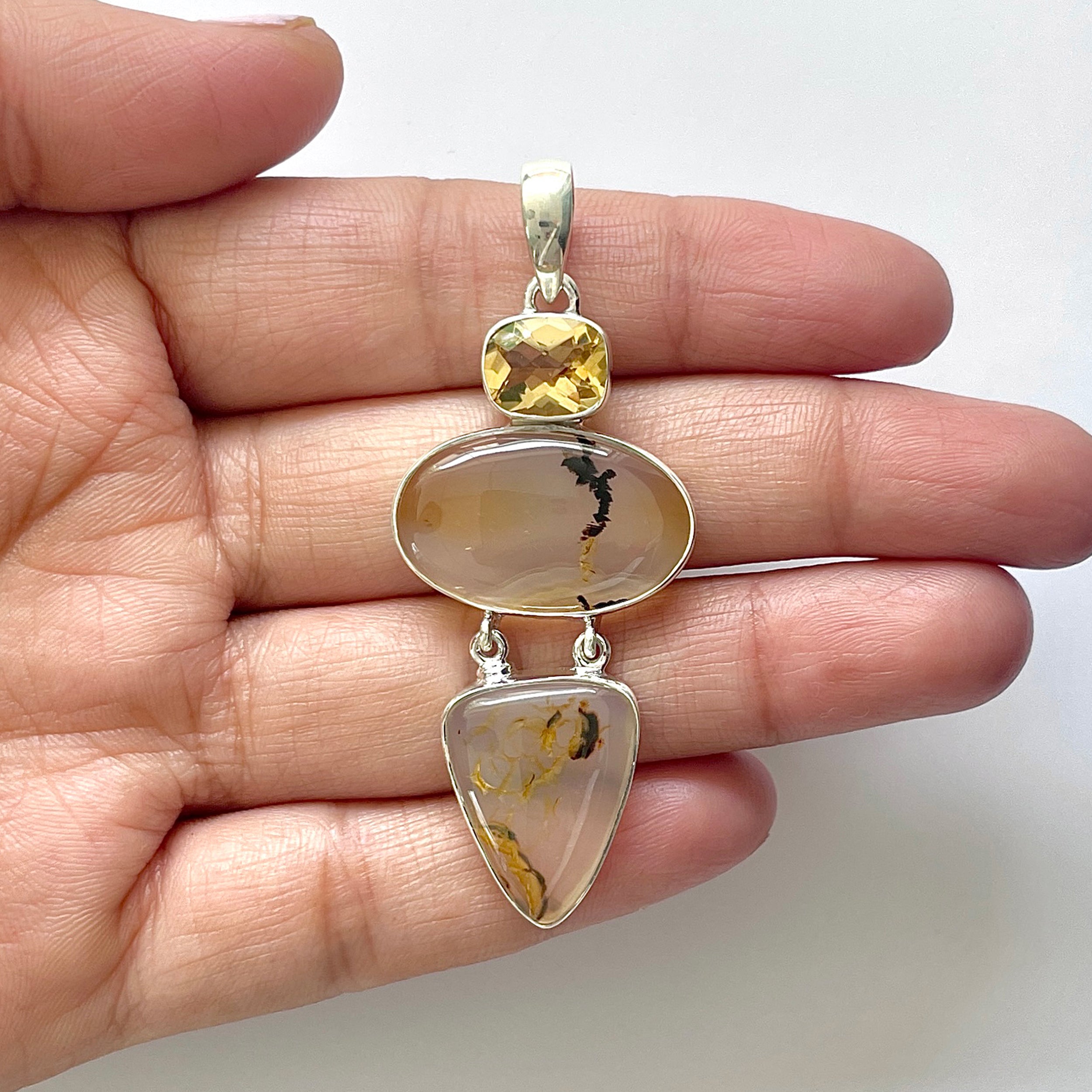 Montana Agate Pendant-(MTA-1-75)