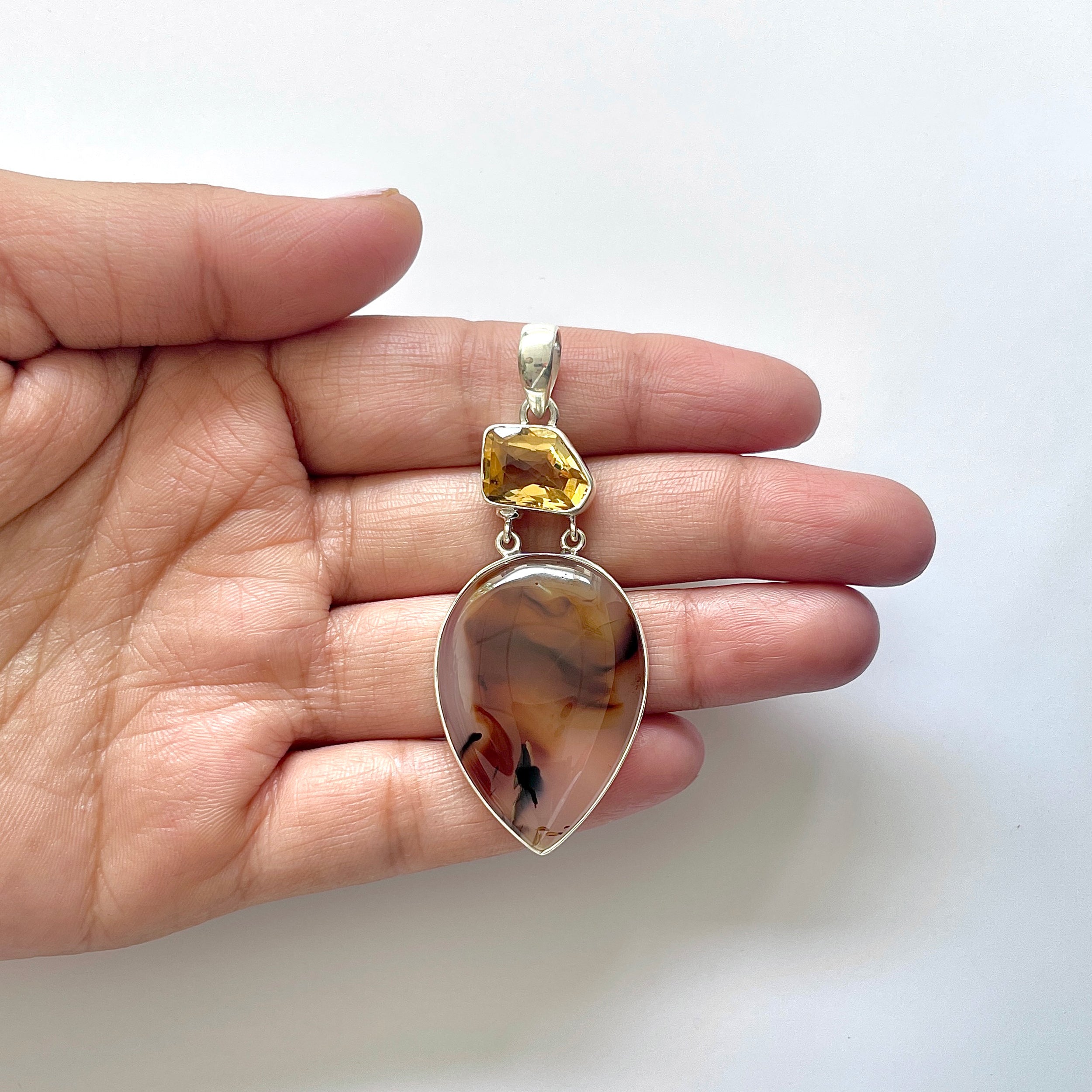 Montana Agate Pendant-(MTA-1-77)