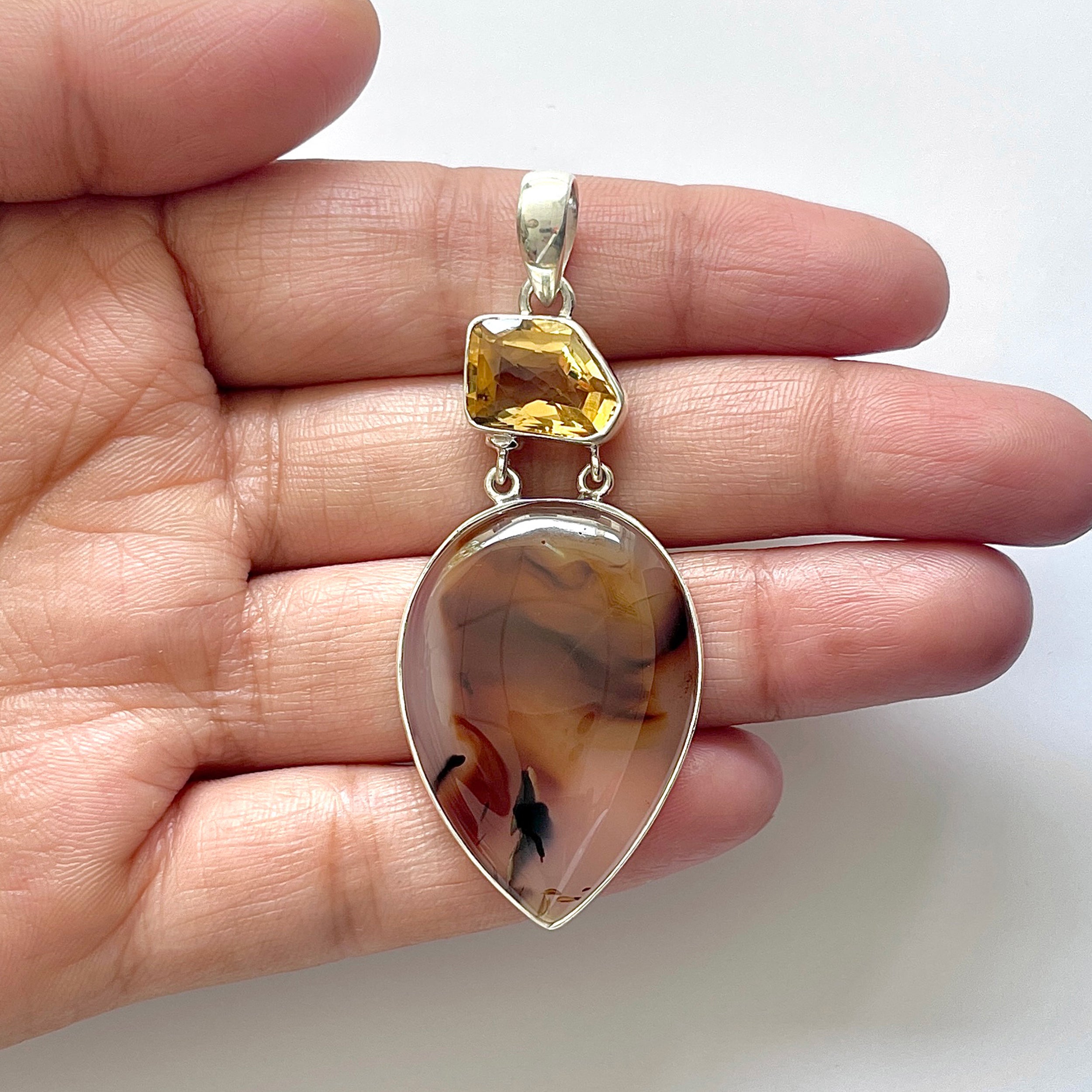Montana Agate Pendant-(MTA-1-77)