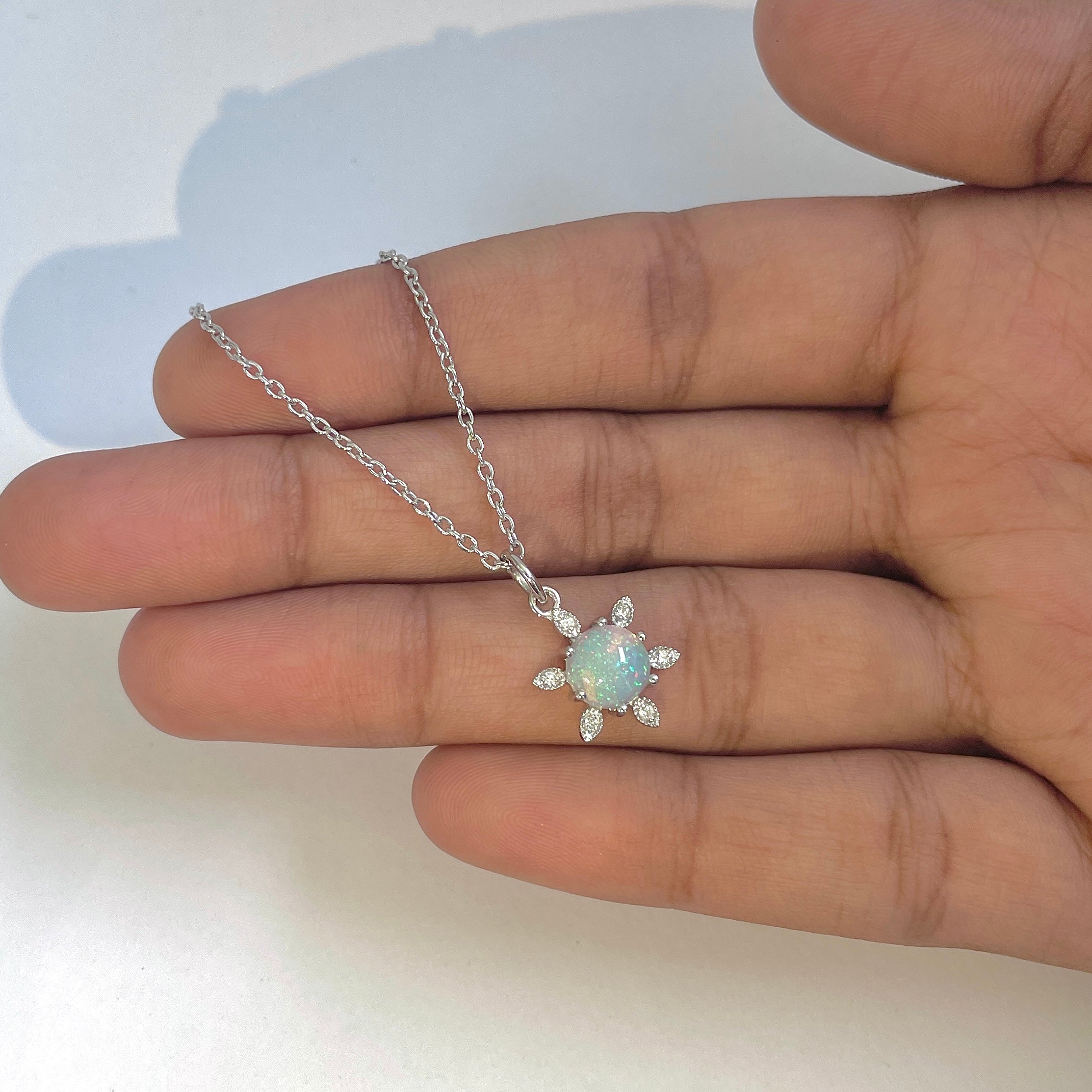 Opal Necklace-(OPL-RDN-75)