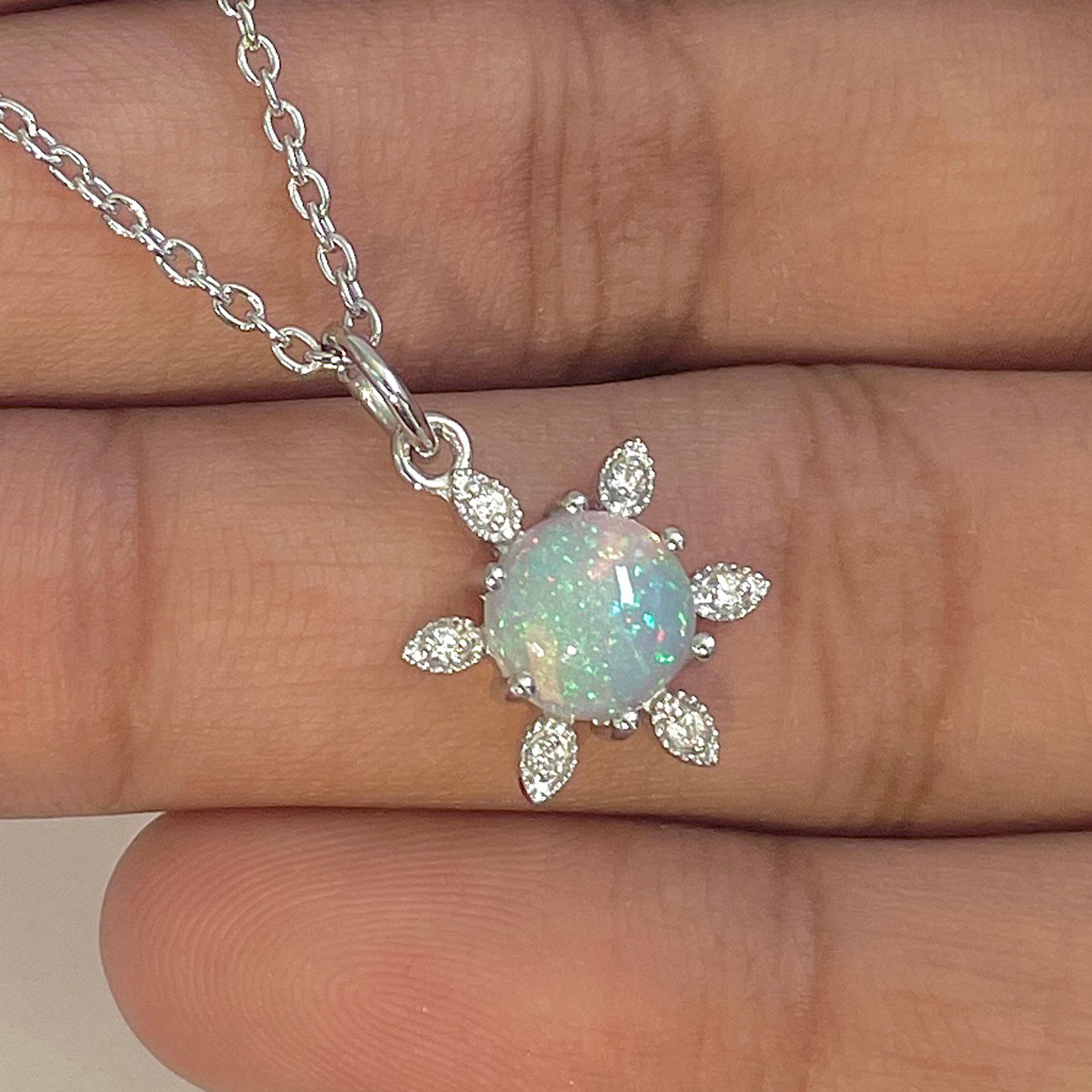 Opal Necklace-(OPL-RDN-75)