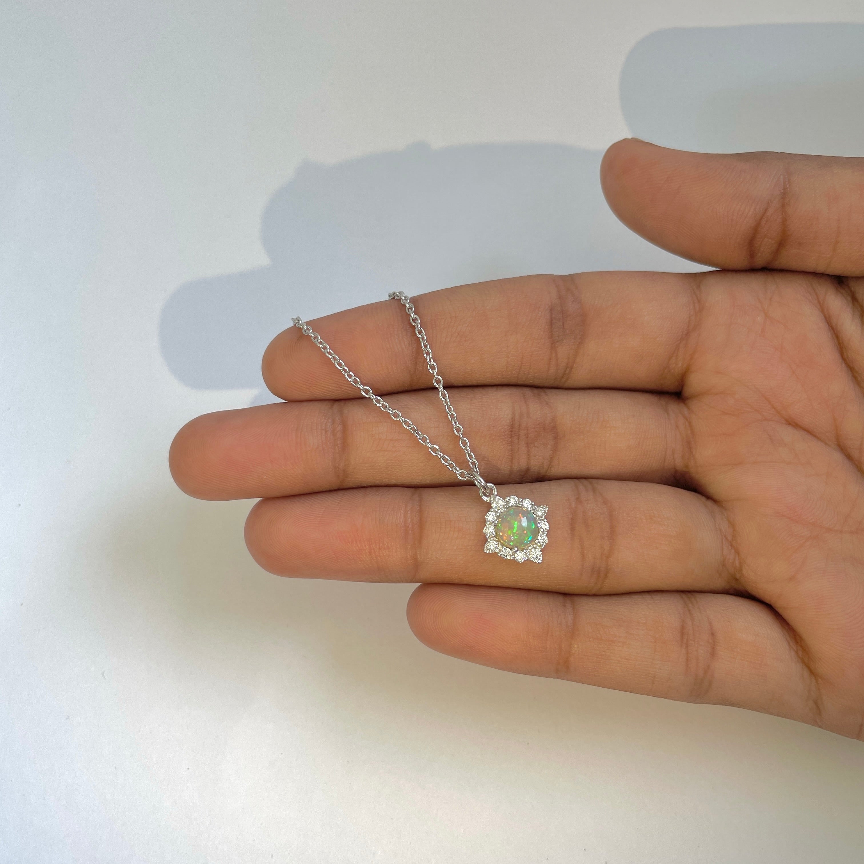 Opal Necklace-(OPL-RDN-77)