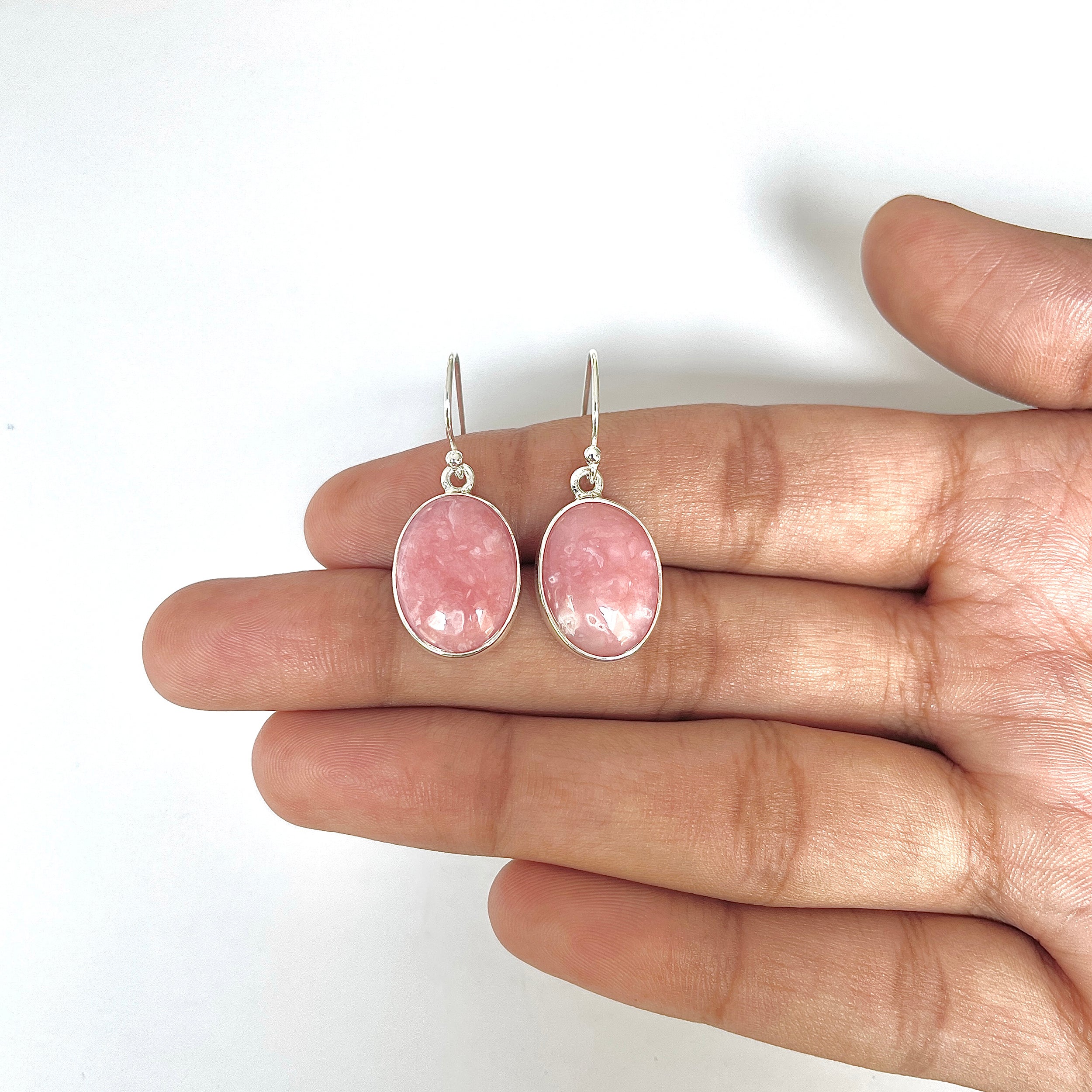 Pink Opal Earring-(PKO-3-2)