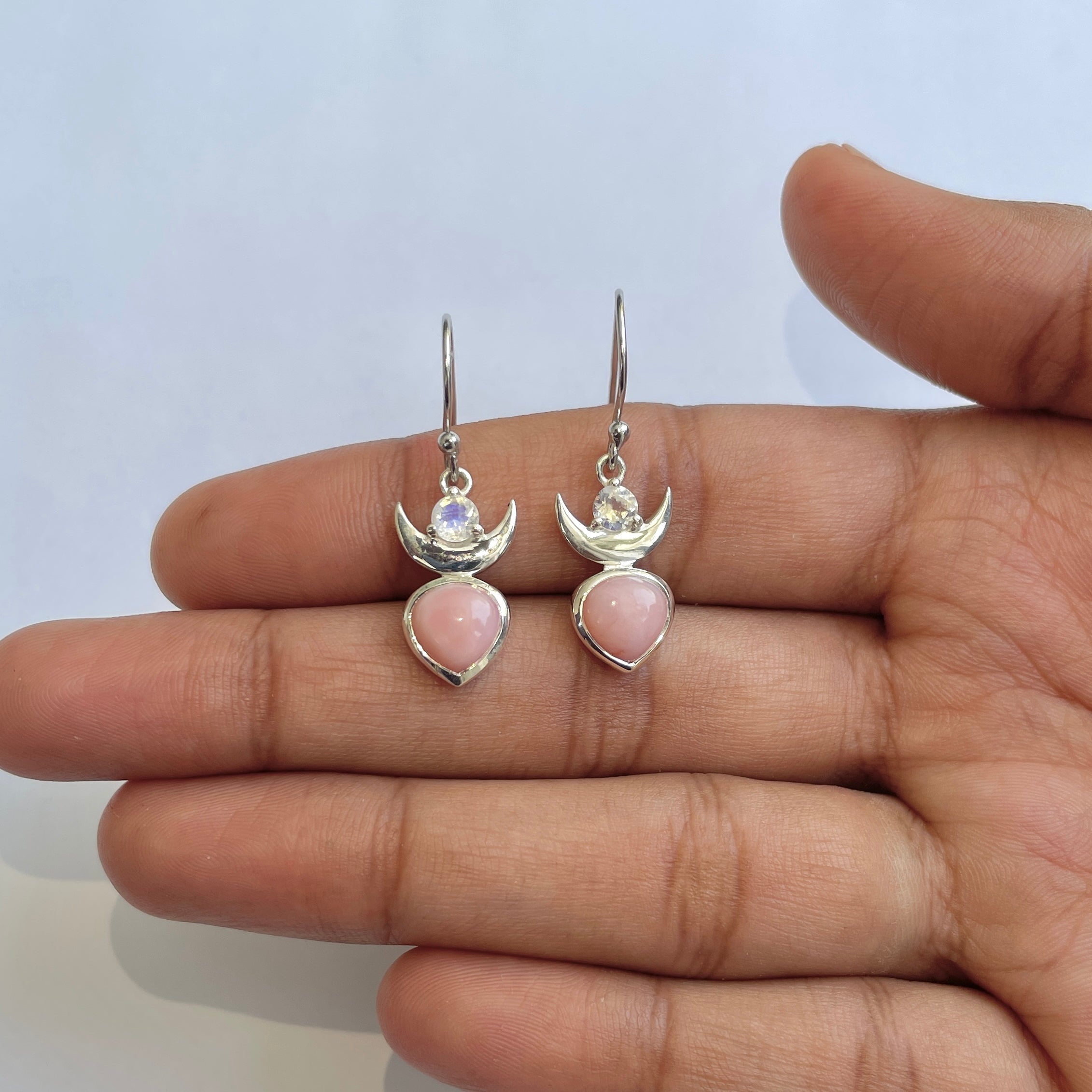 Pink Opal Earring-(PKO-RDE-1093)