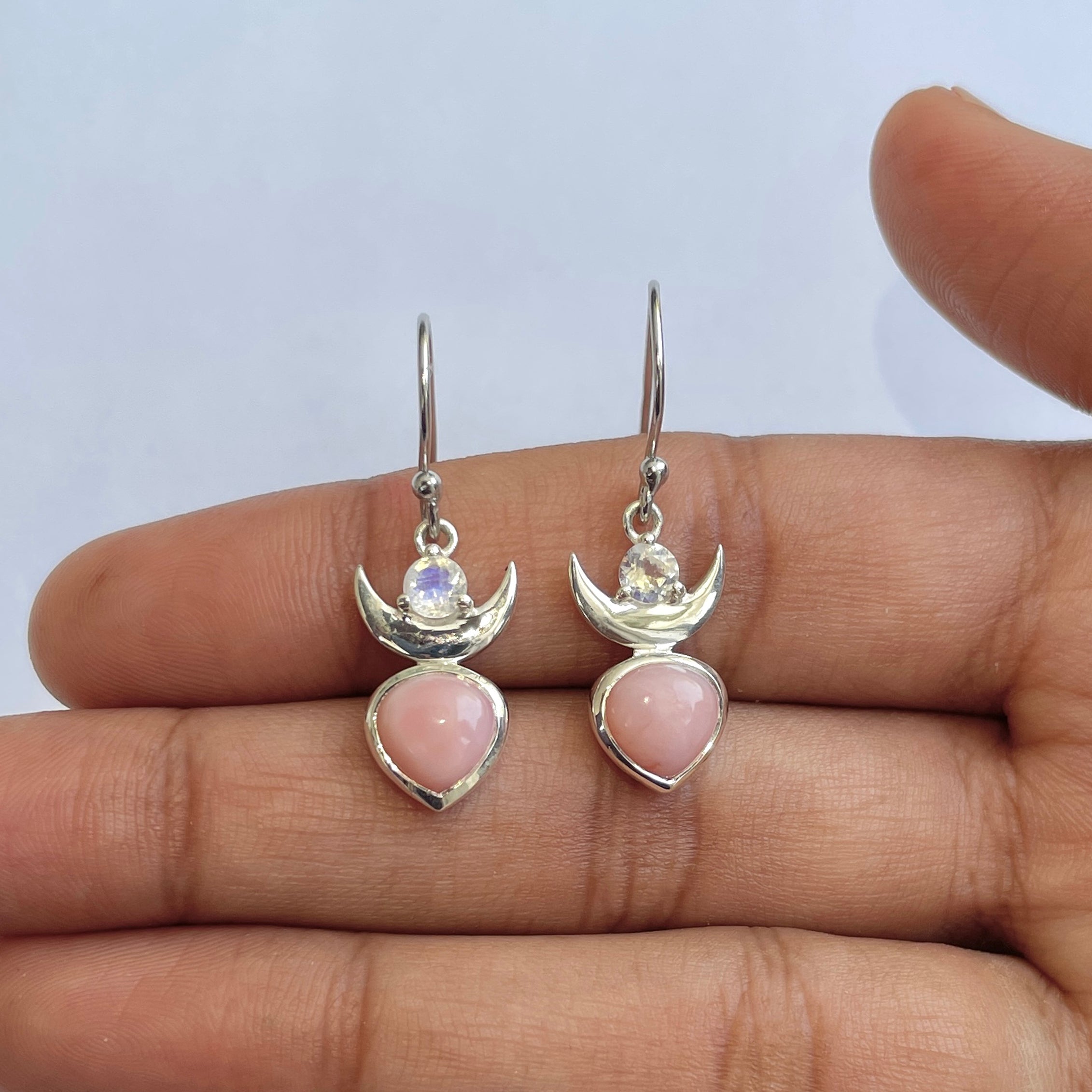 Pink Opal Earring-(PKO-RDE-1093)