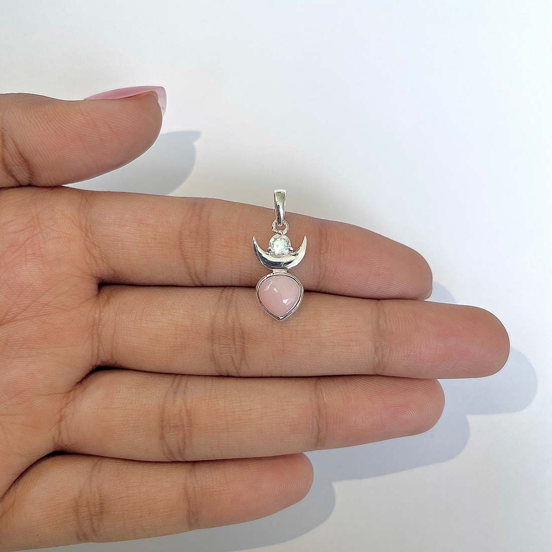 Pink Opal Pendant-(PKO-RDP-690)
