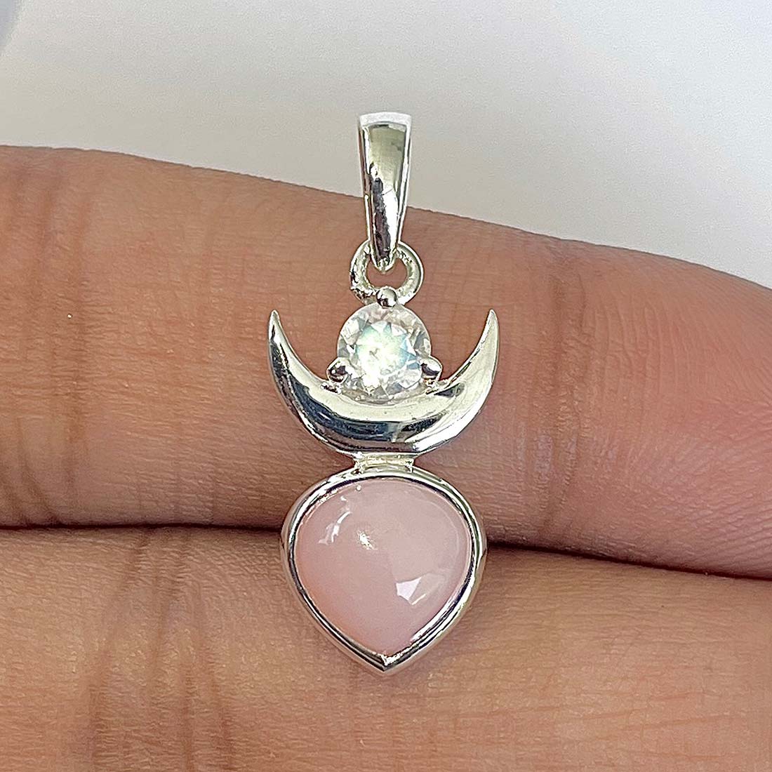 Pink Opal Pendant-(PKO-RDP-690)