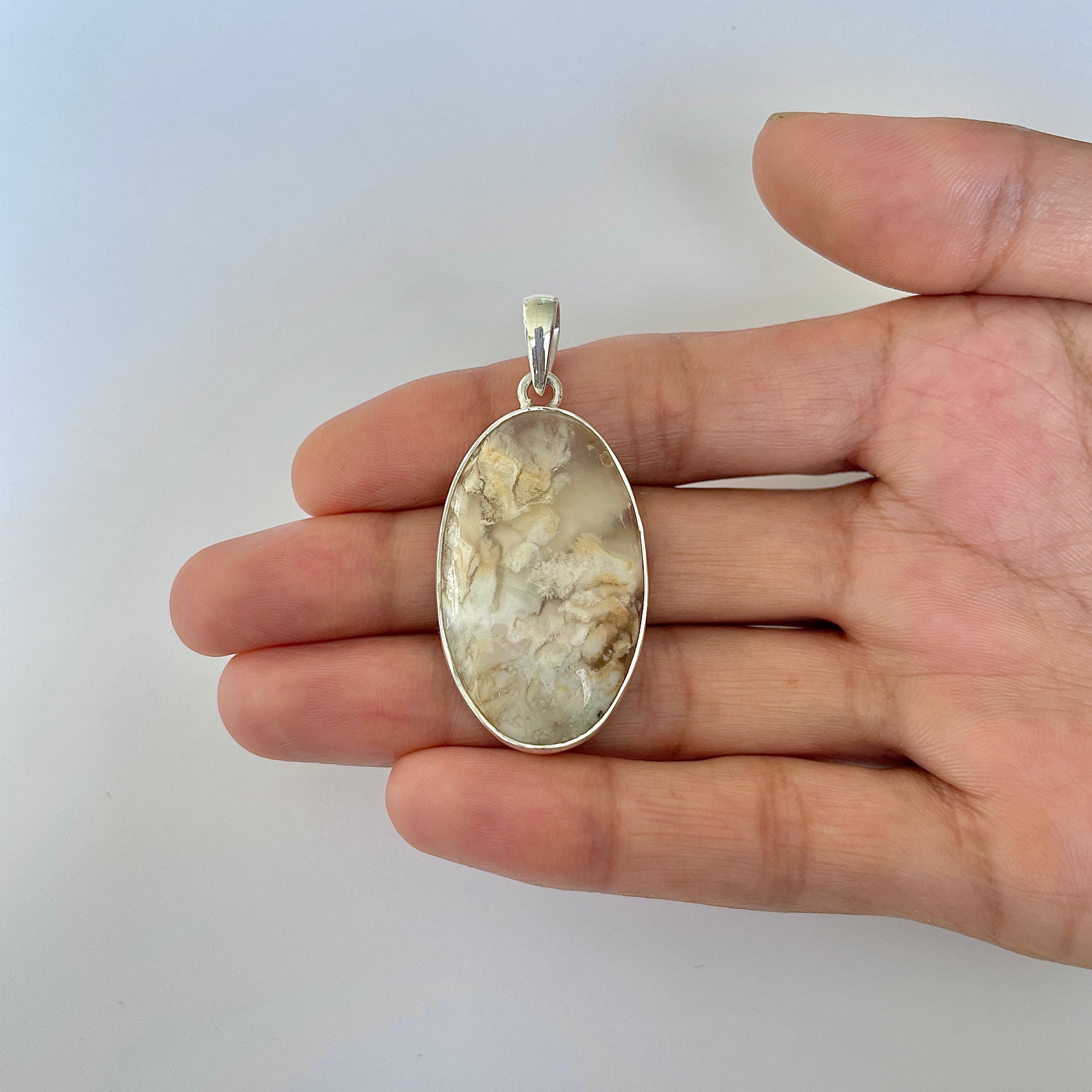 Plume Agate Pendant-(PLA-1-24)