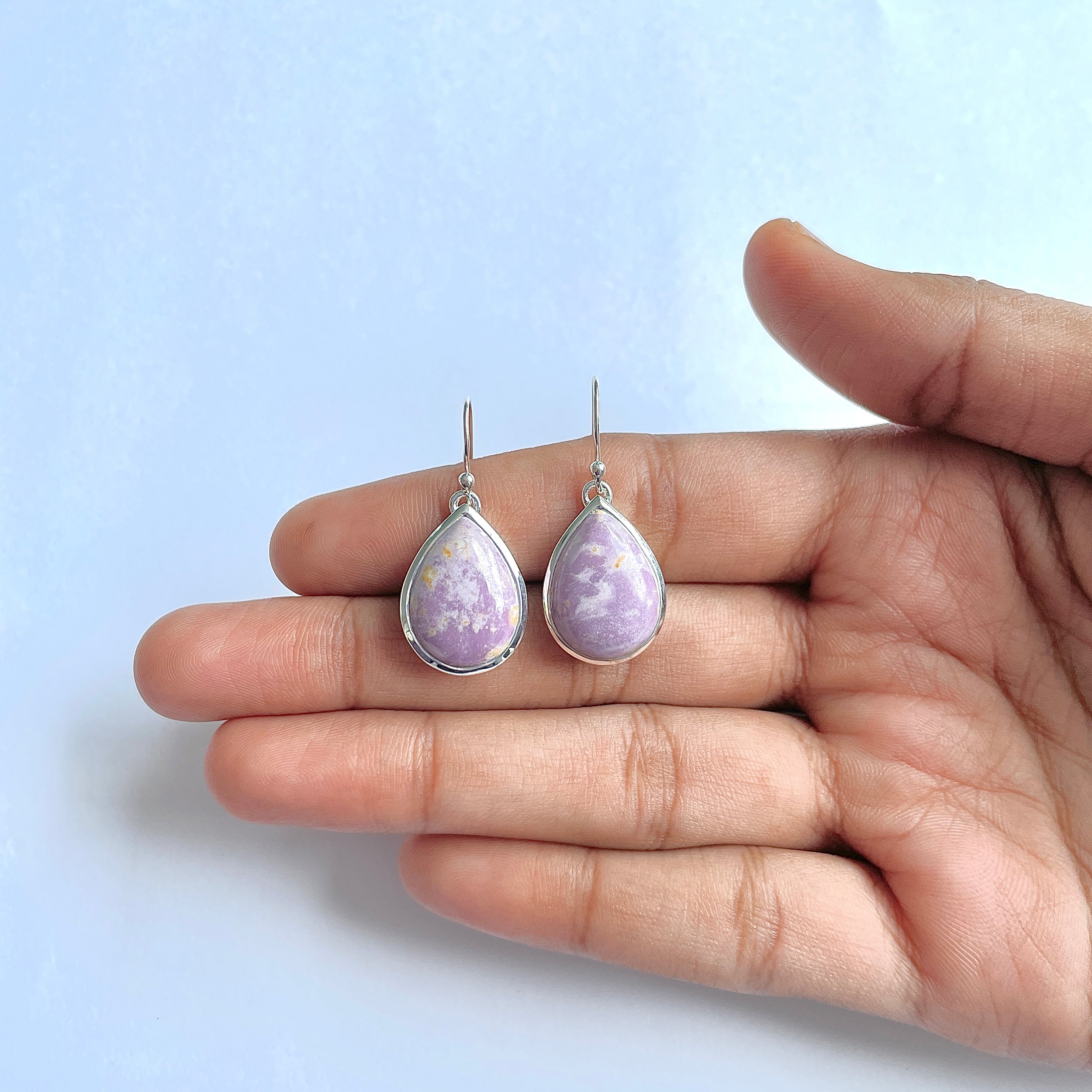 Phosphosiderite Earring-(PPD-3-1)