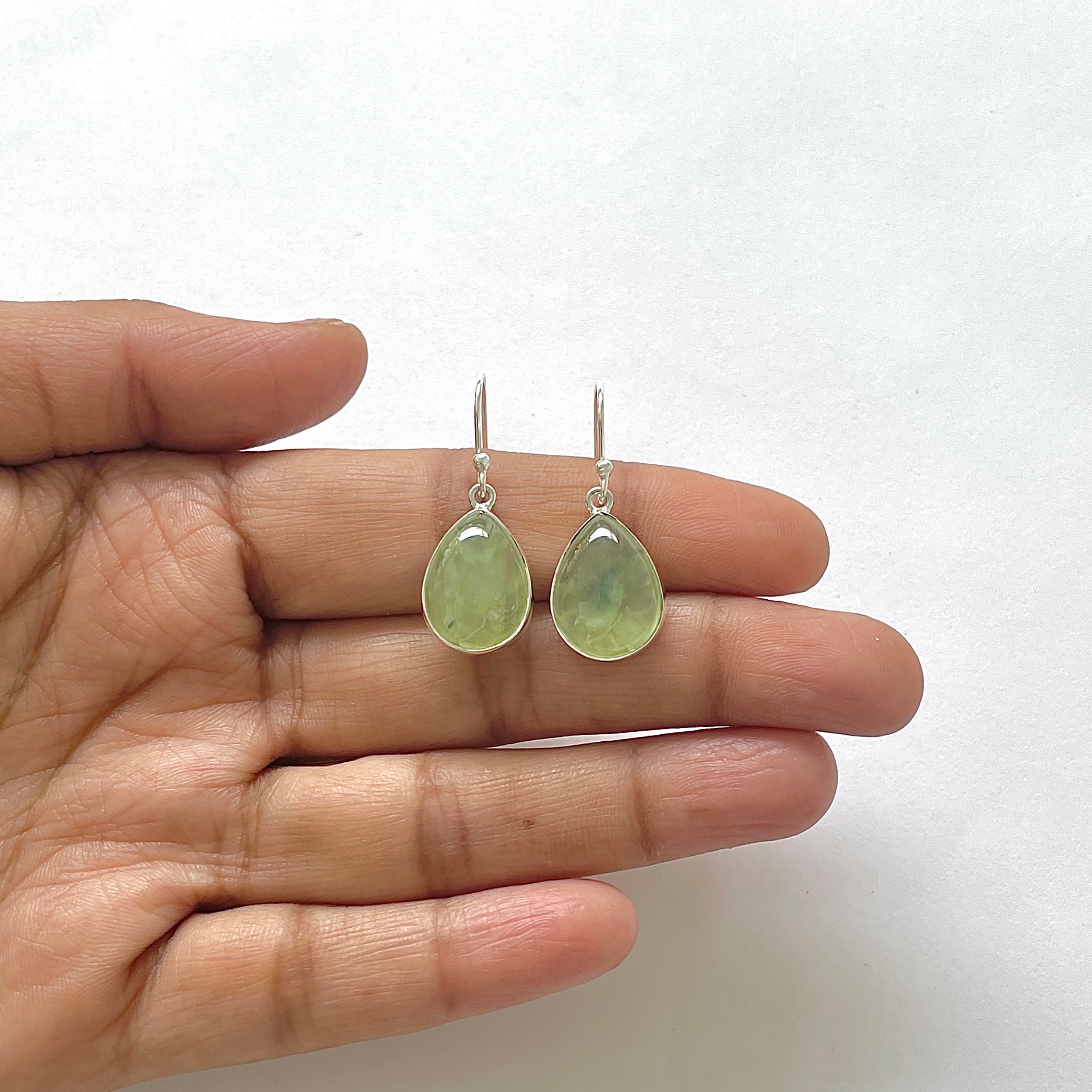 Prehnite Earring-(PRN-3-3)