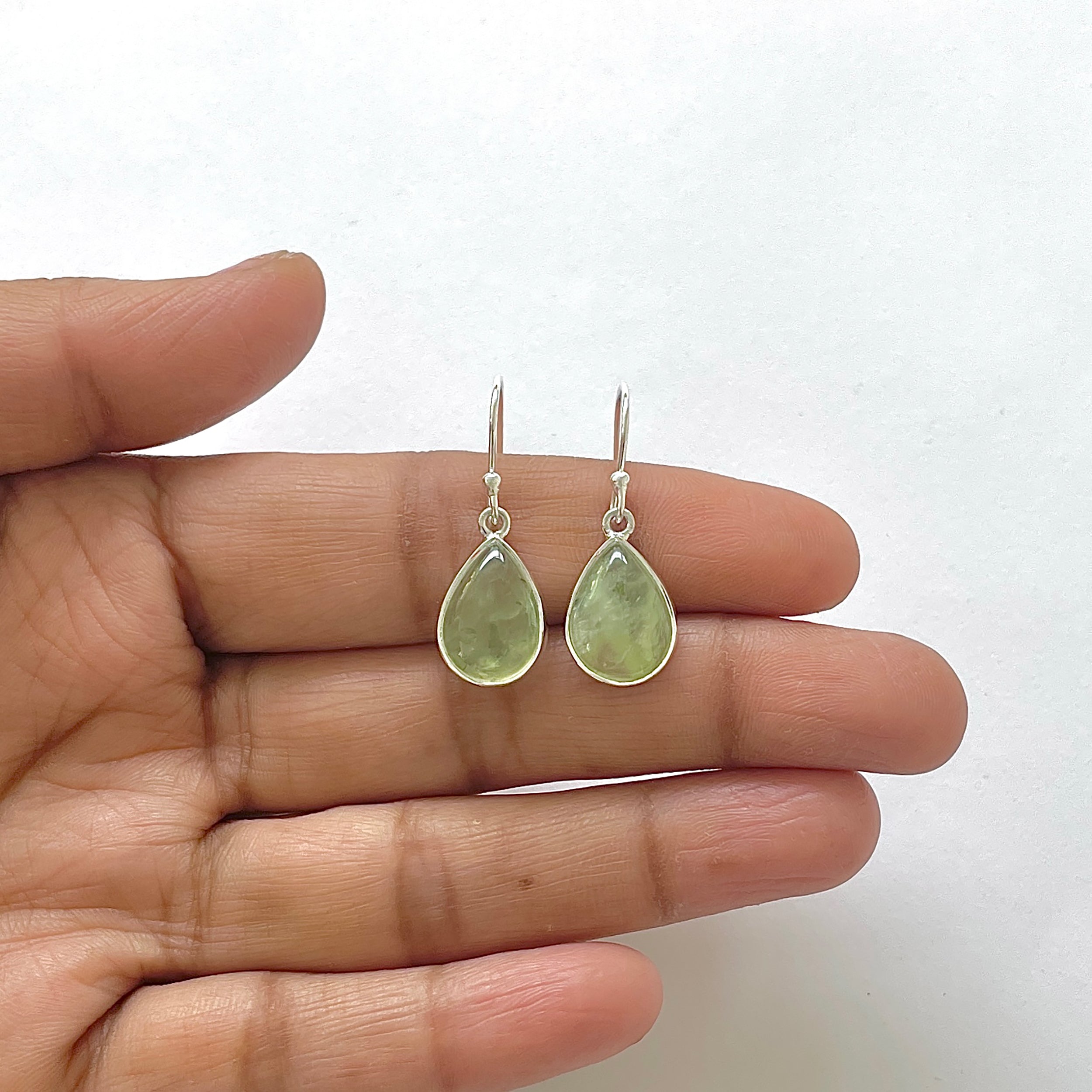 Prehnite Earring-(PRN-3-30)