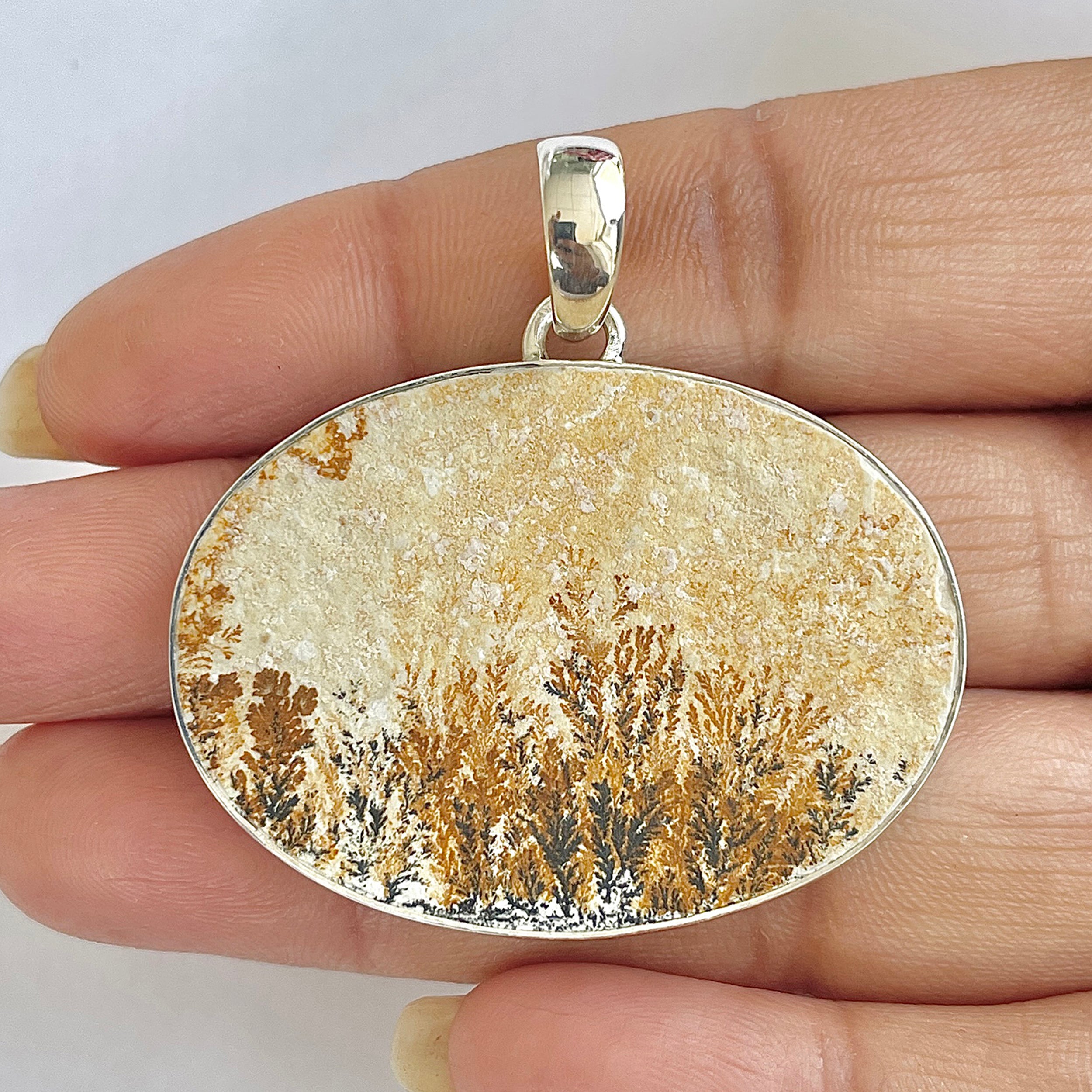 Psilomelane Dendrite Pendant-(PSD-1-16)