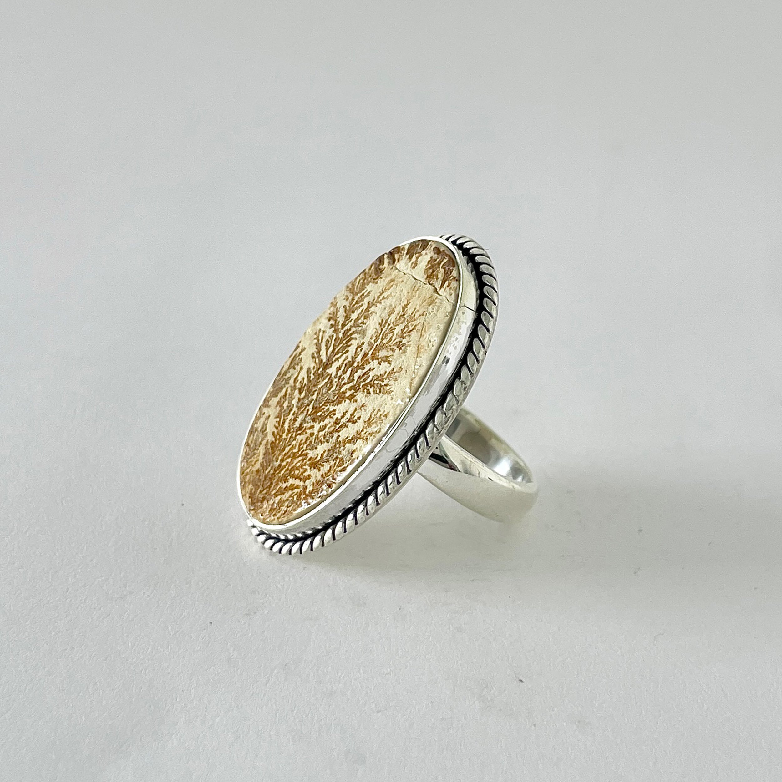 Psilomelane Dendrite Ring-(PSD-2-23)