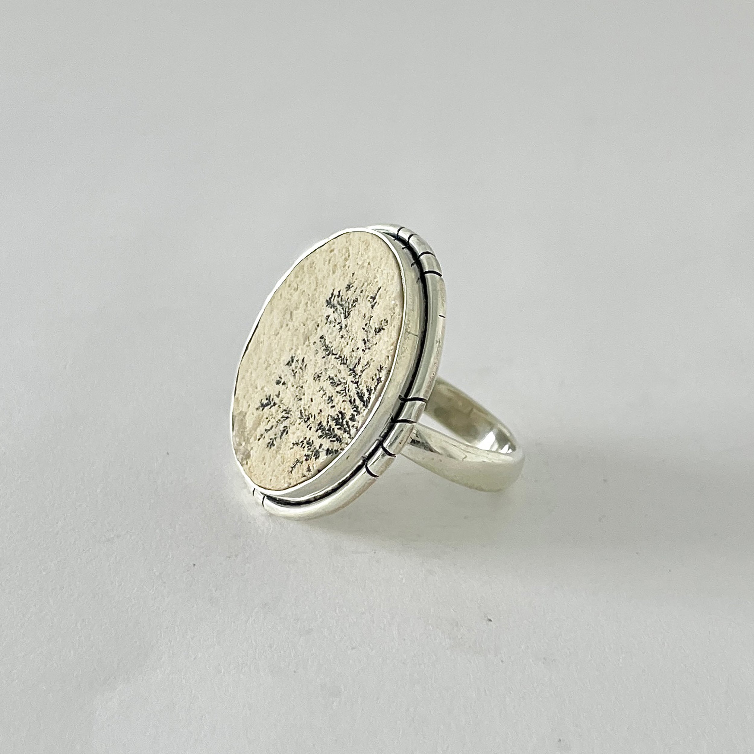 Psilomelane Dendrite Ring-(PSD-2-34)