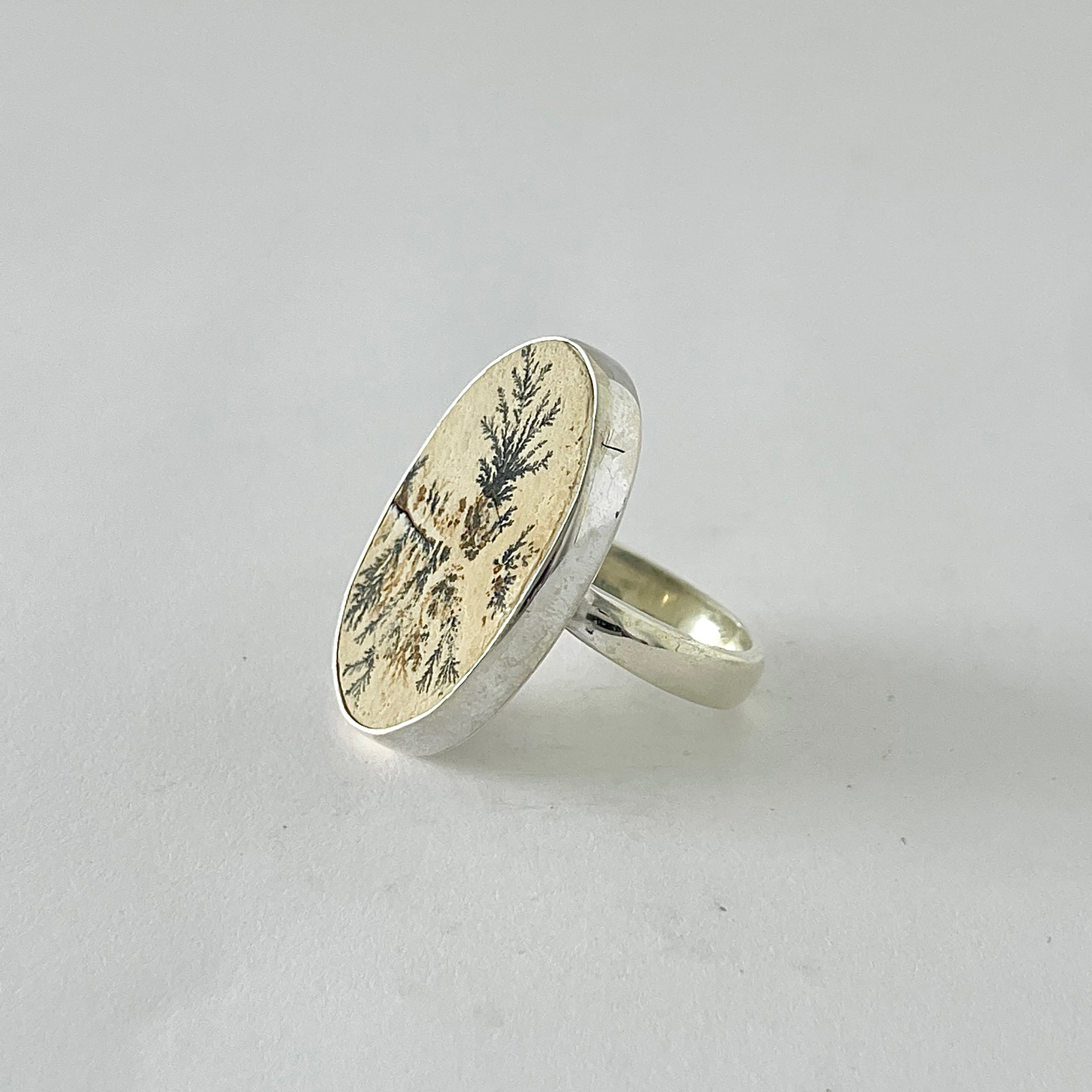 Psilomelane Dendrite Ring-(PSD-2-39)