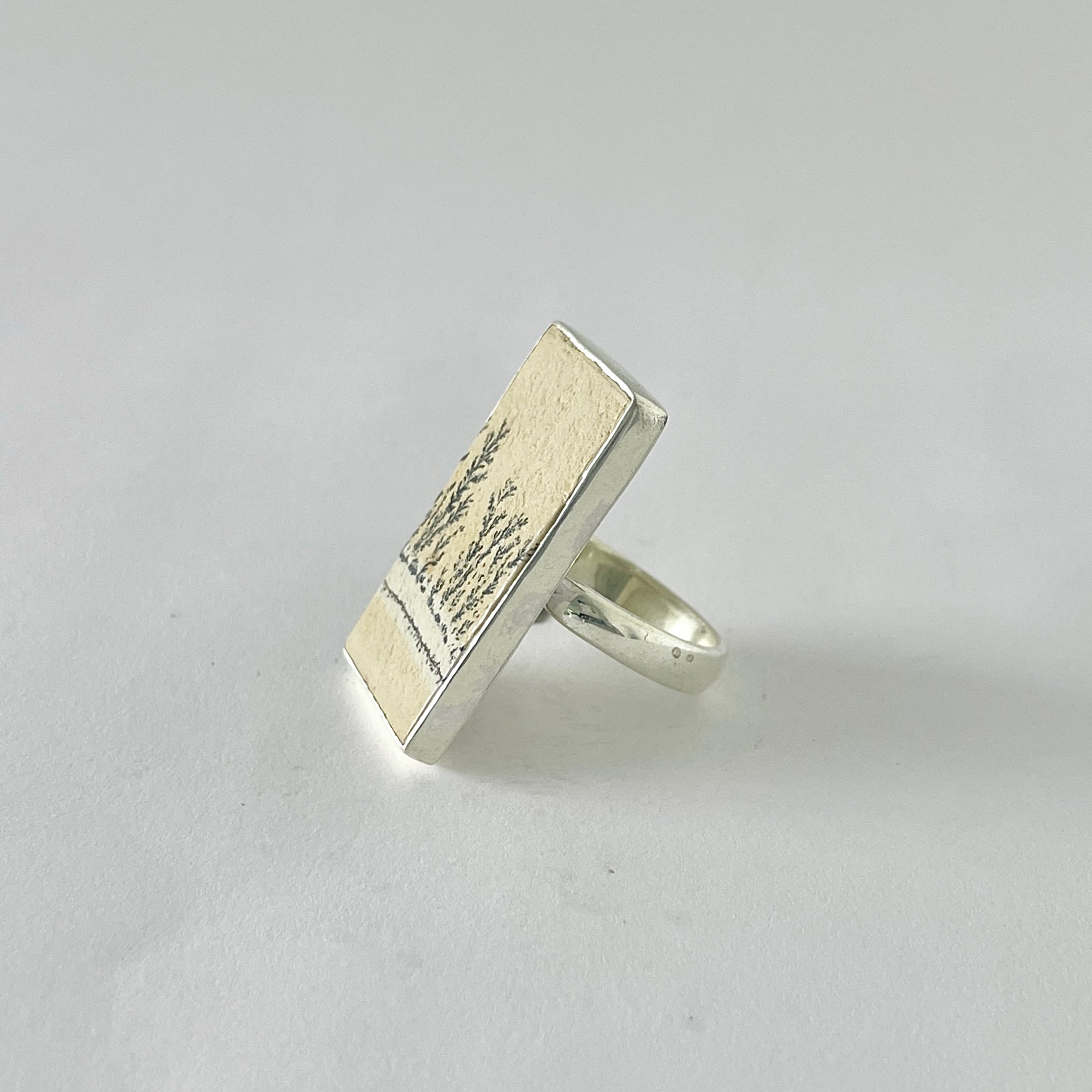 Psilomelane Dendrite Ring-(PSD-2-9)