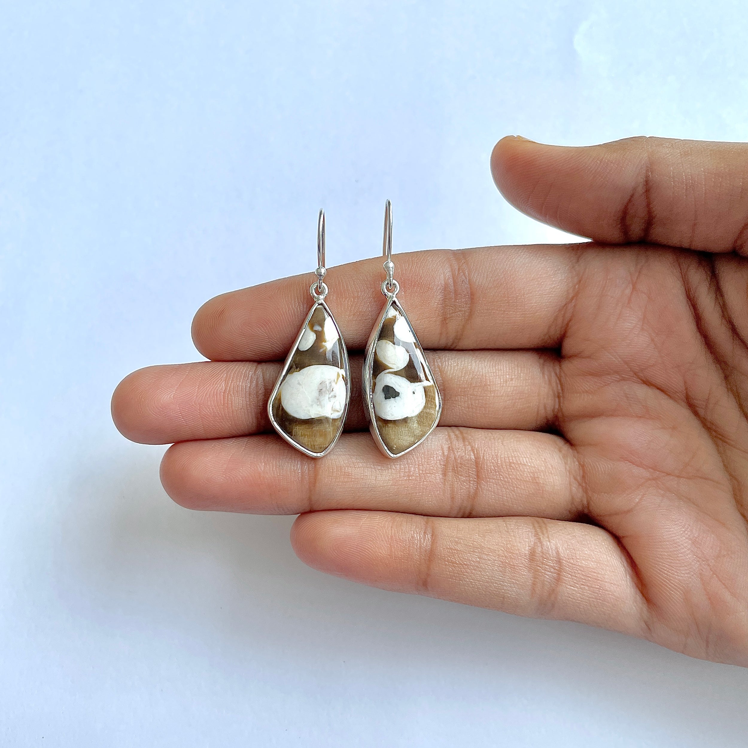 Peanutwood Jasper Earring-(PWJ-3-10)