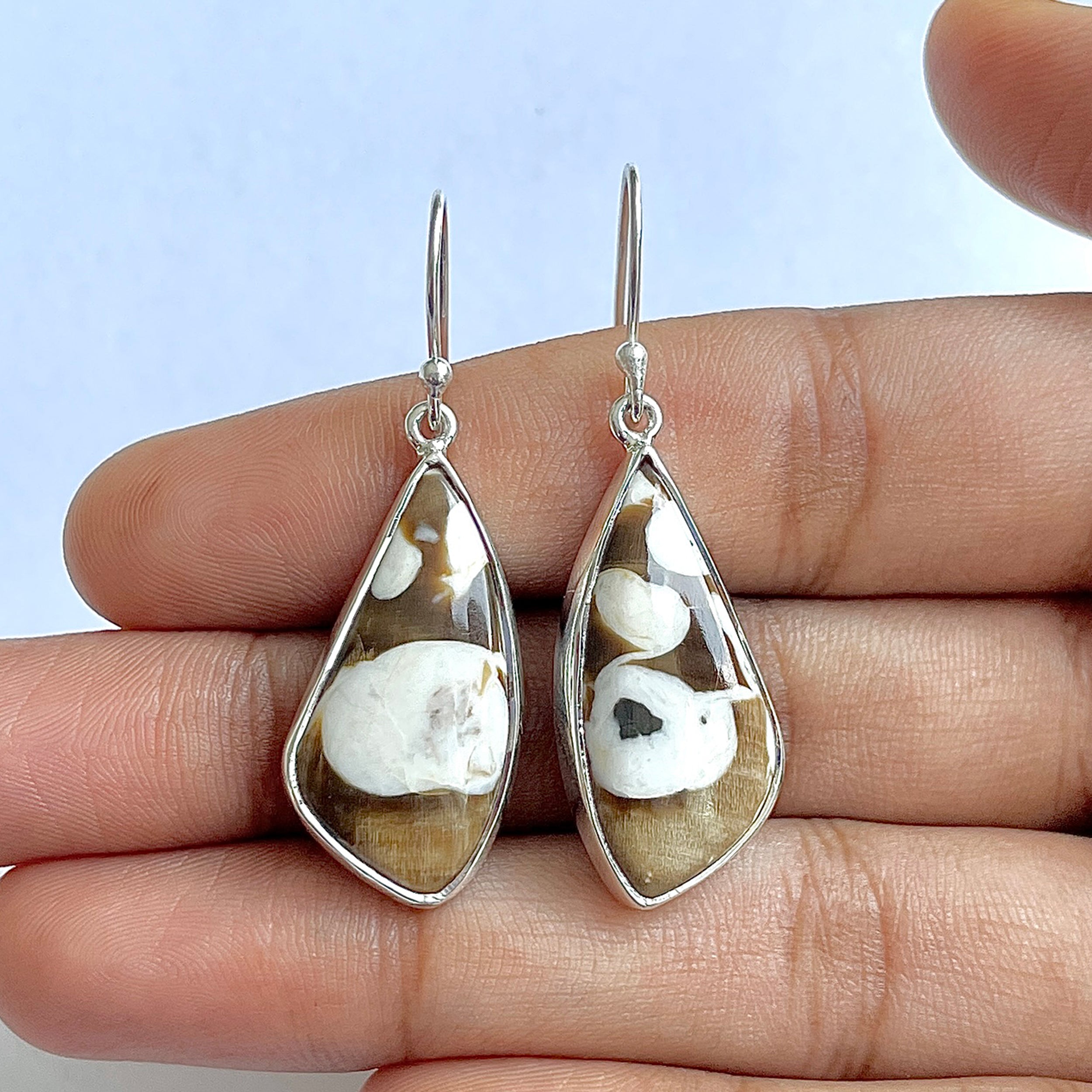 Peanutwood Jasper Earring-(PWJ-3-10)
