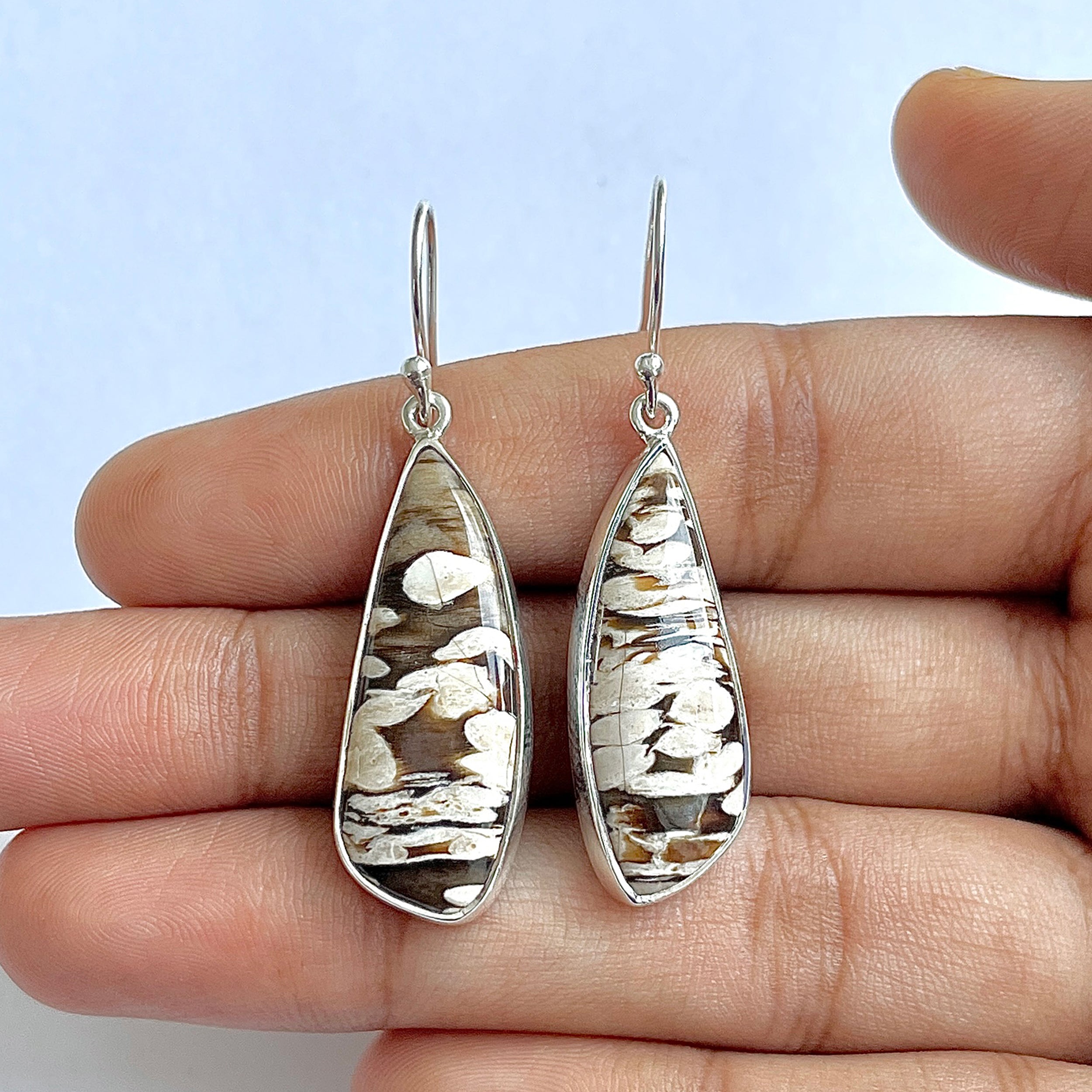 Peanutwood Jasper Earring-(PWJ-3-11)