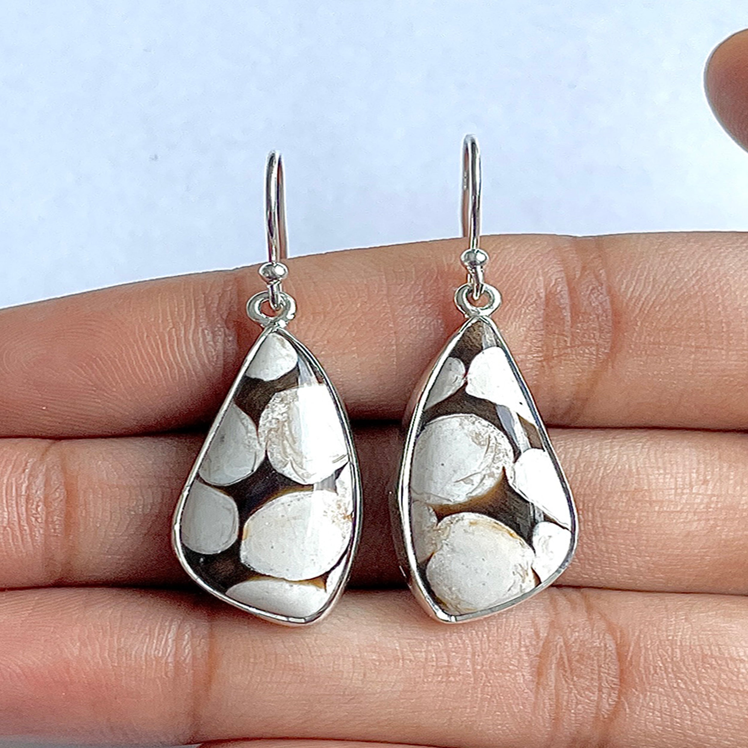 Peanutwood Jasper Earring-(PWJ-3-17)