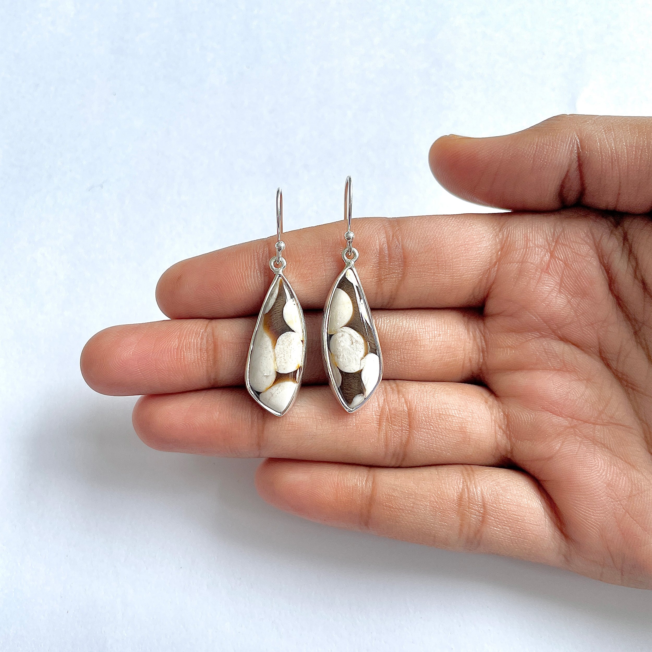 Peanutwood Jasper Earring-(PWJ-3-25)