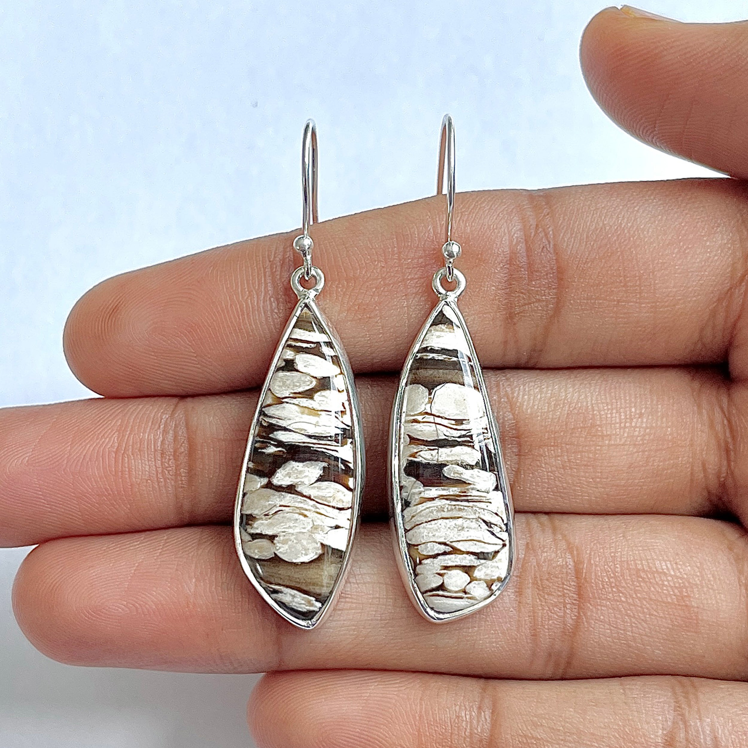 Peanutwood Jasper Earring-(PWJ-3-5)