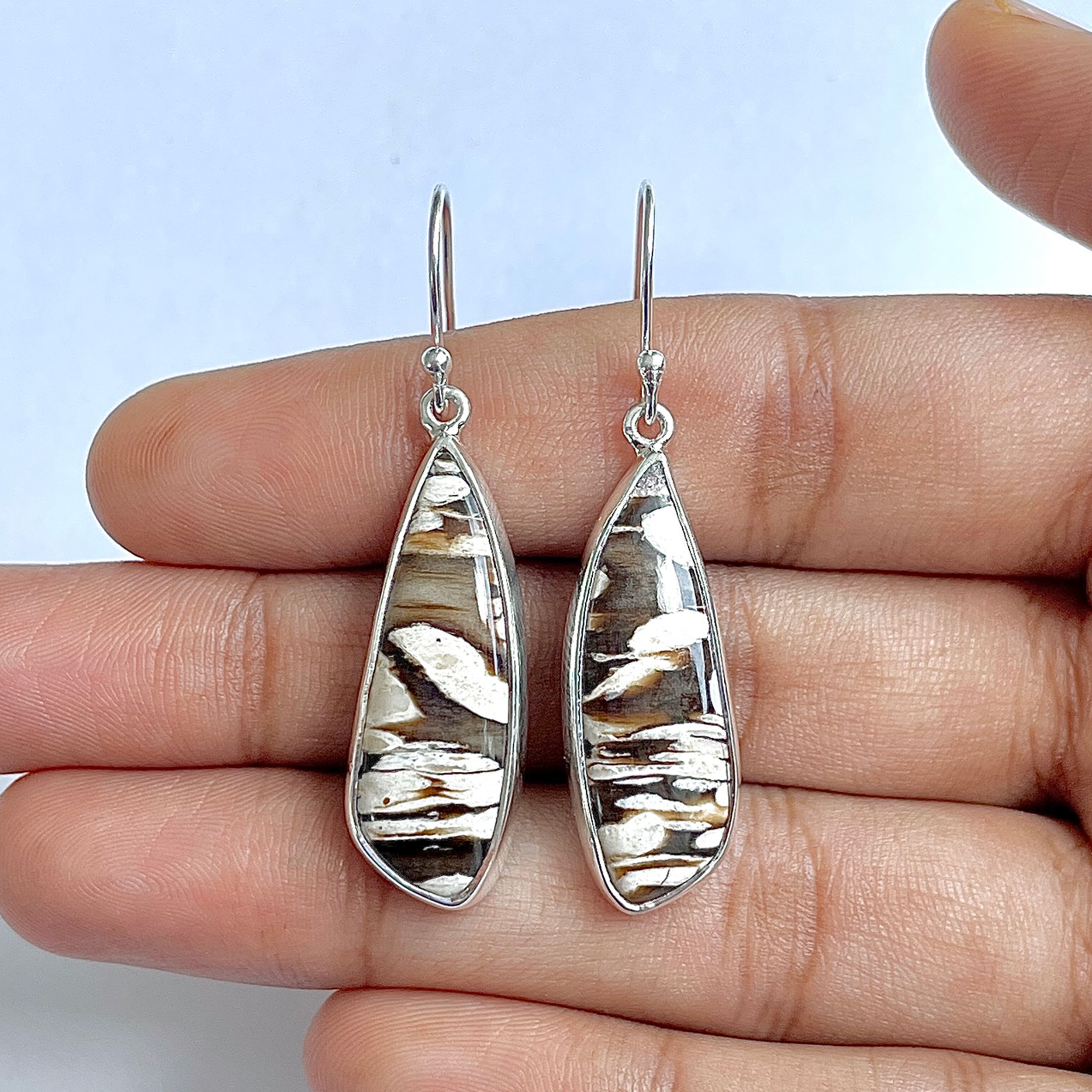 Peanutwood Jasper Earring-(PWJ-3-6)