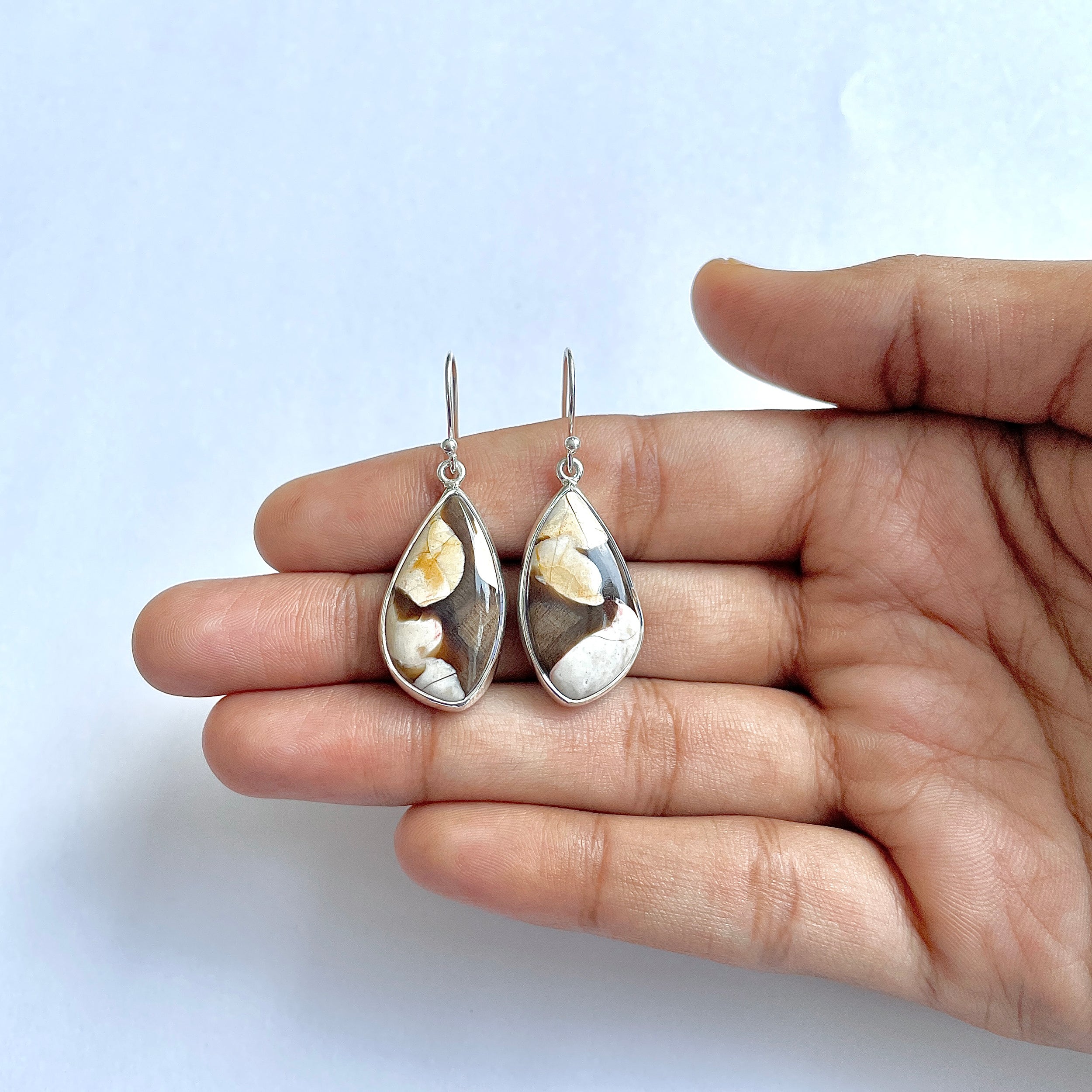 Peanutwood Jasper Earring-(PWJ-3-9)