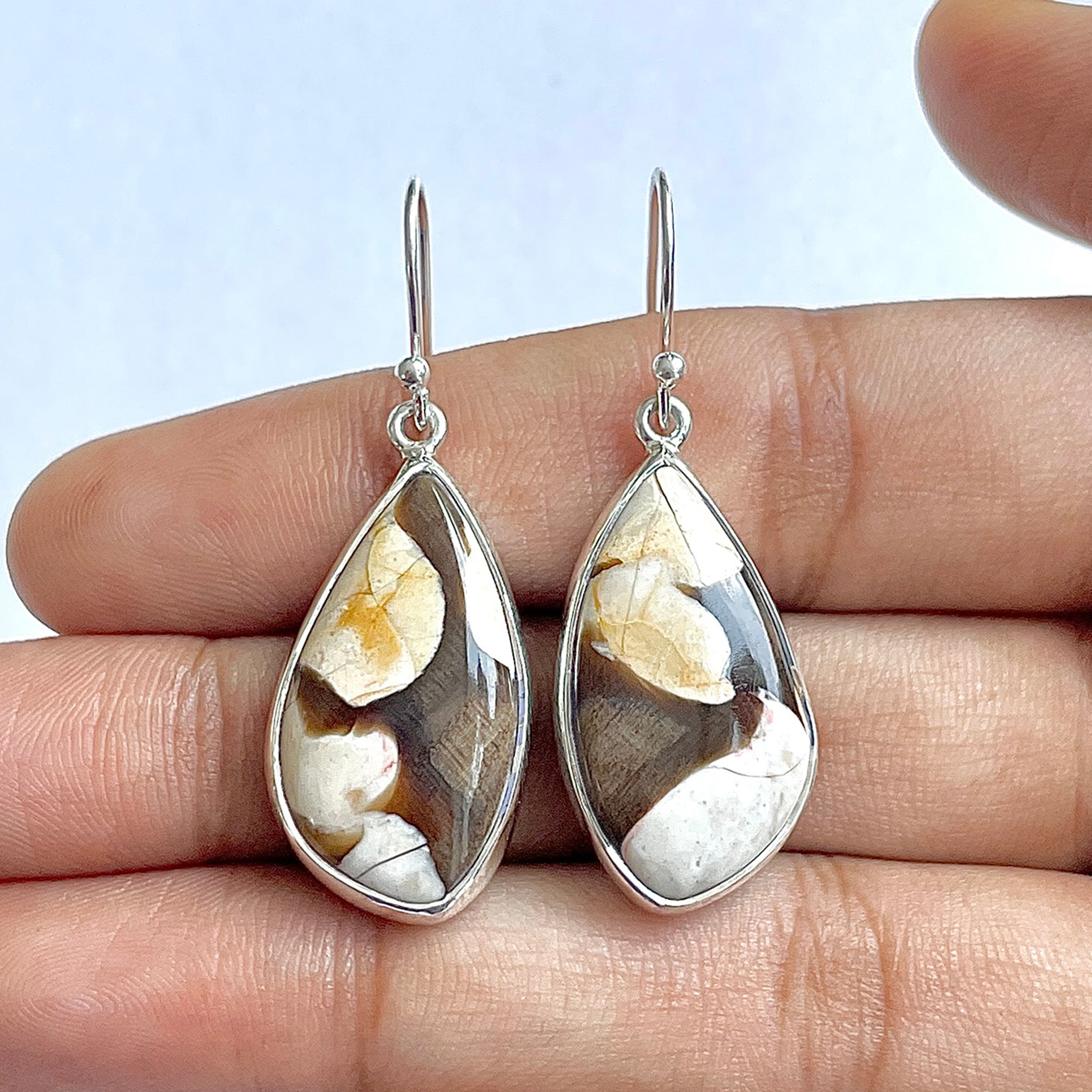 Peanutwood Jasper Earring-(PWJ-3-9)
