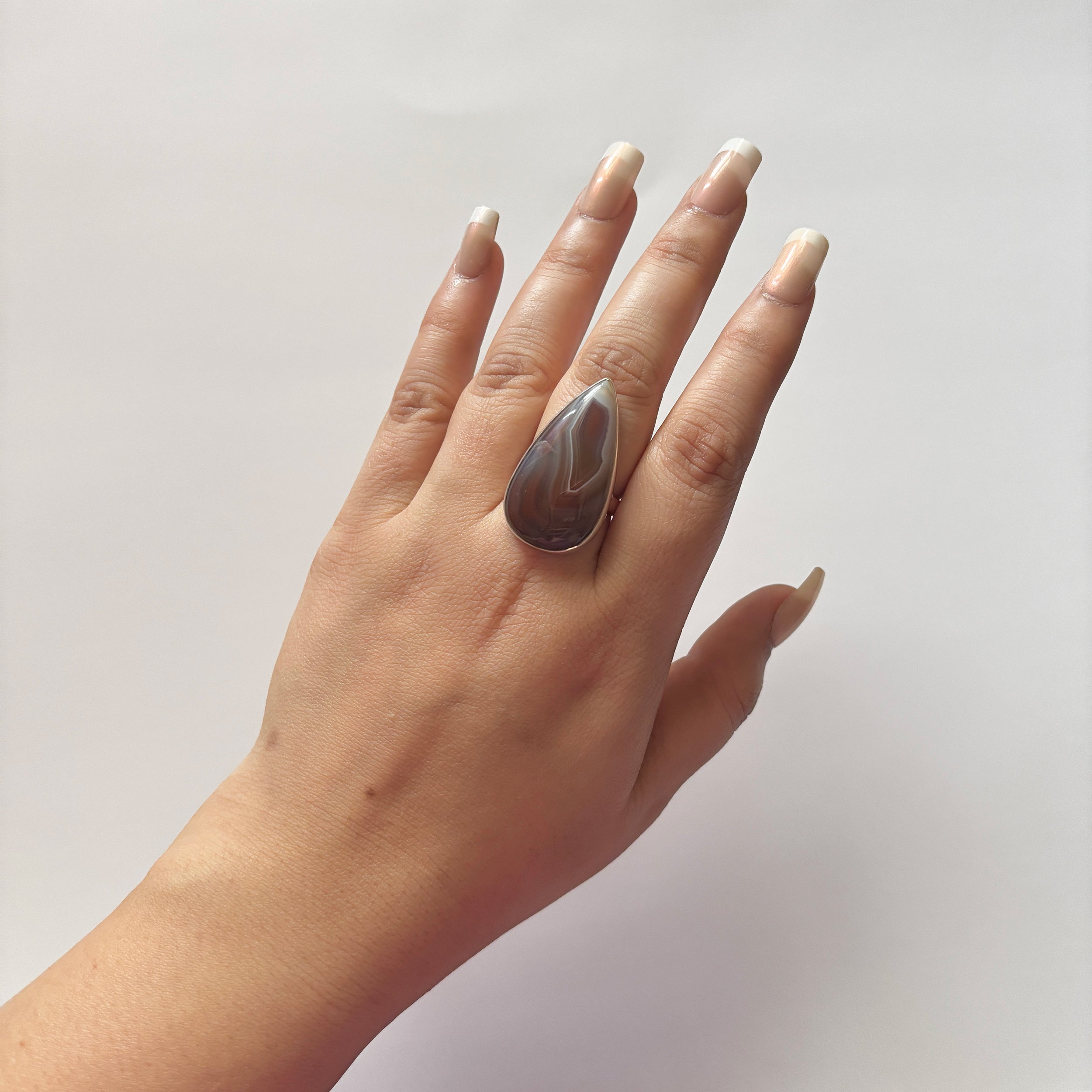 Red Botswana Agate Ring-(RBA-2-1)