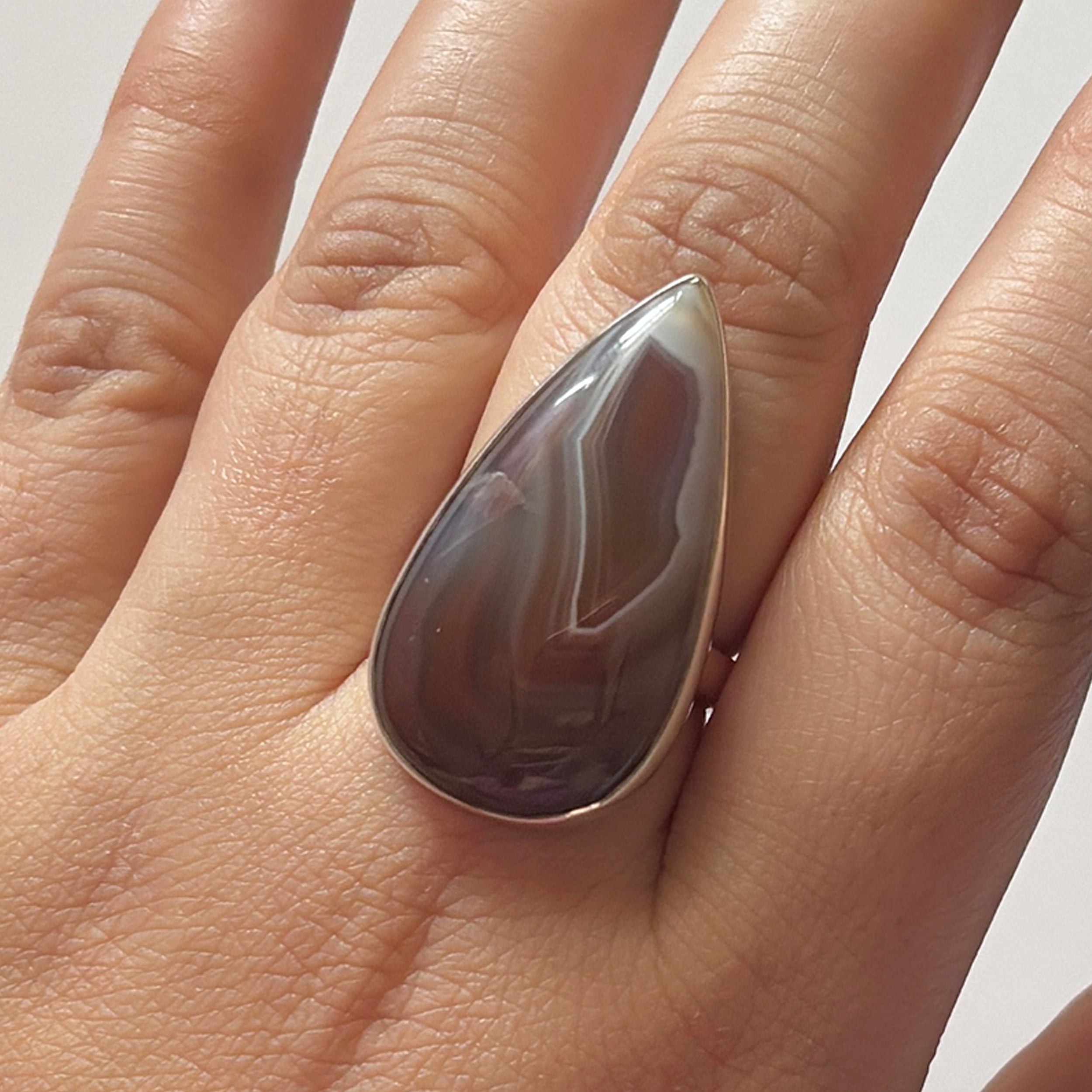 Red Botswana Agate Ring-(RBA-2-1)