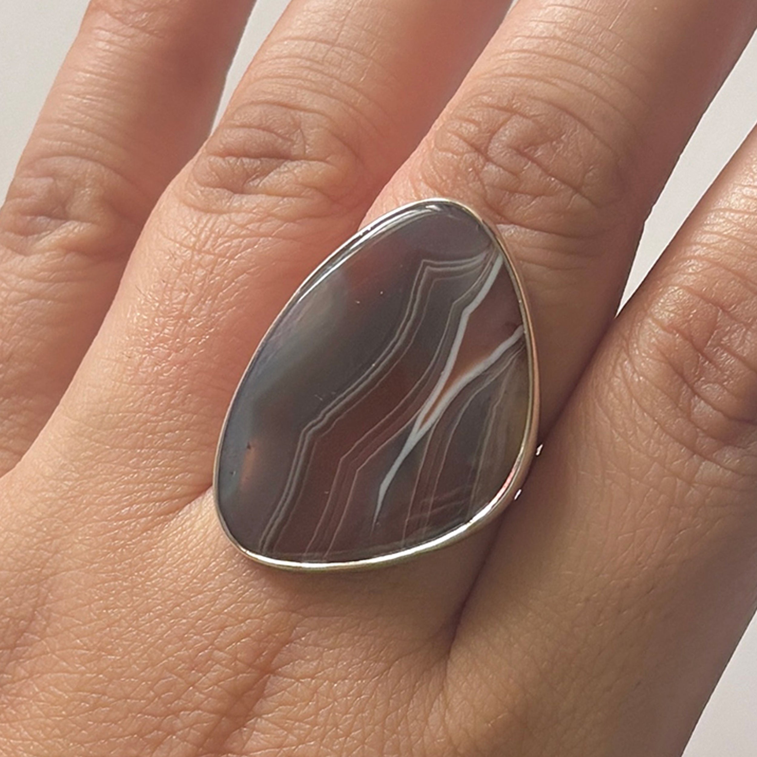 Red Botswana Agate Ring-(RBA-2-13)