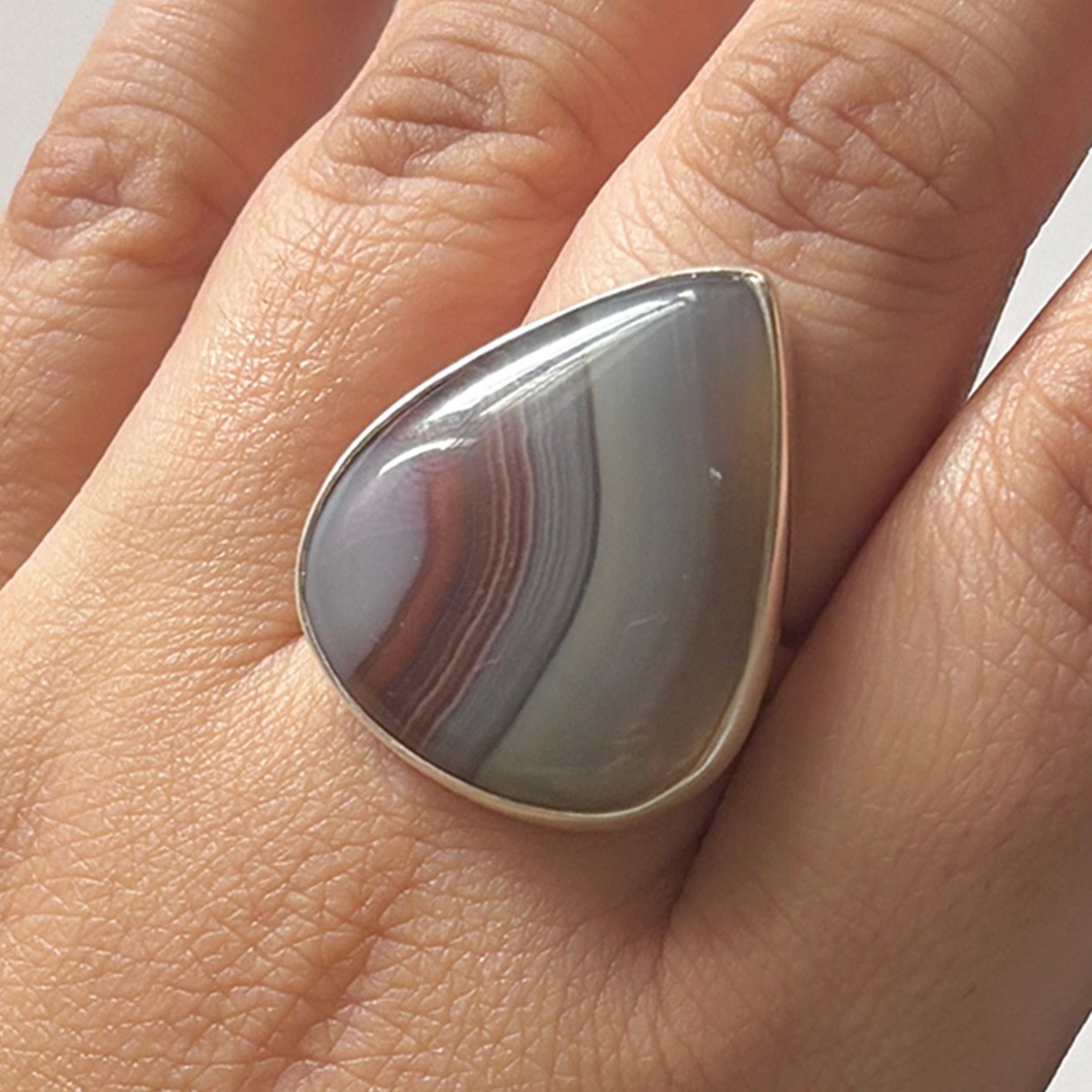 Red Botswana Agate Ring-(RBA-2-16)