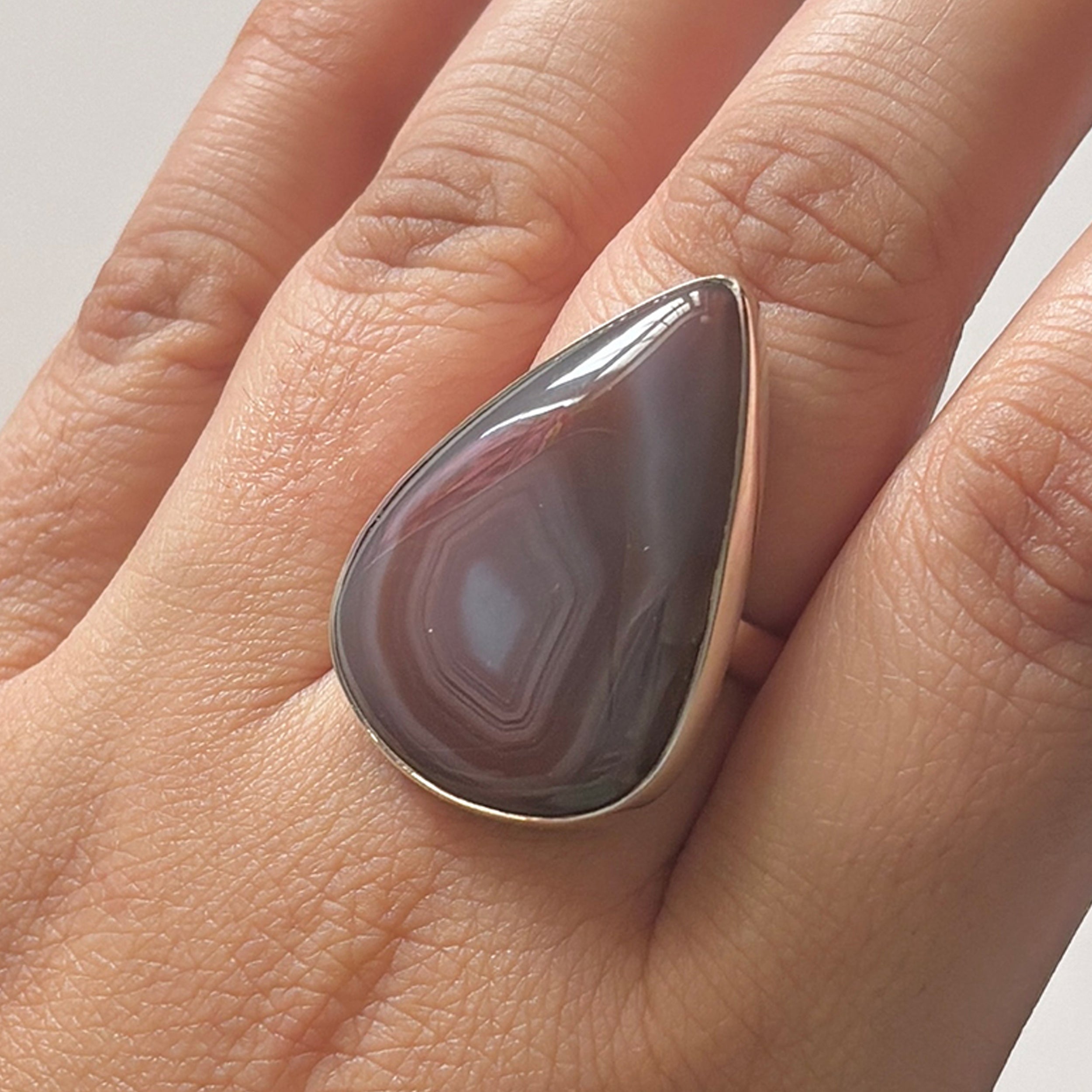 Red Botswana Agate Ring-(RBA-2-37)