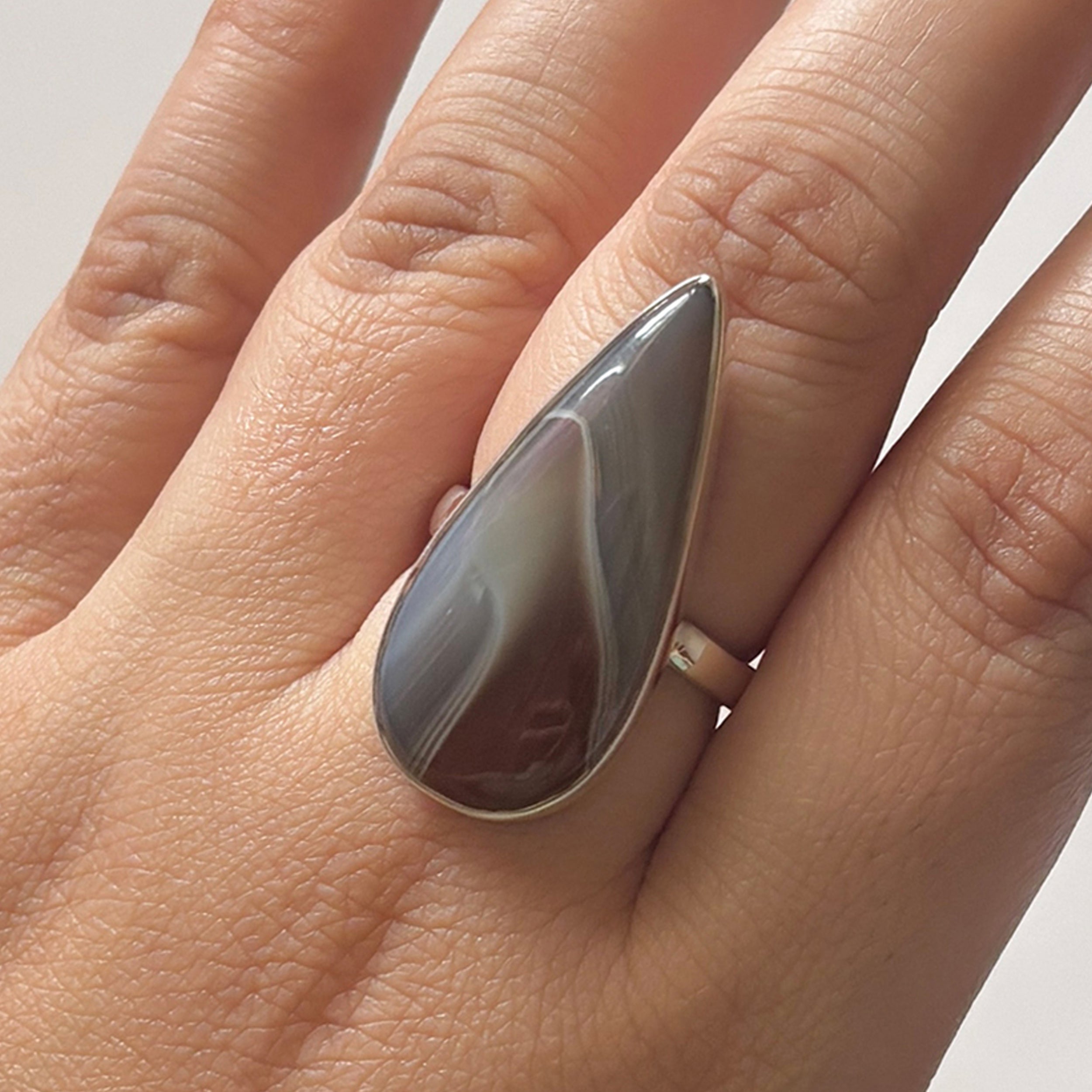 Red Botswana Agate Ring-(RBA-2-38)