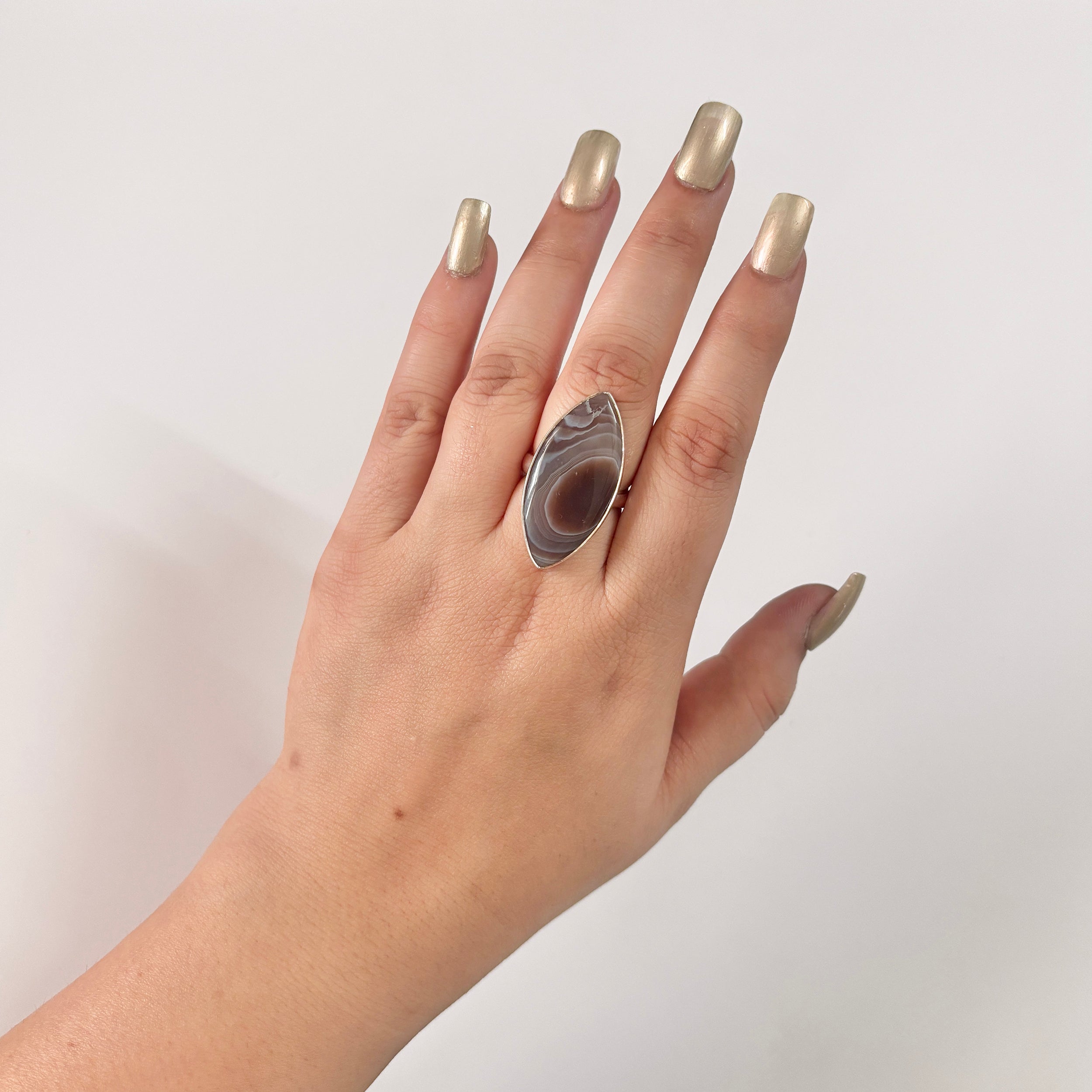 Red Botswana Agate Ring-(RBA-2-45)