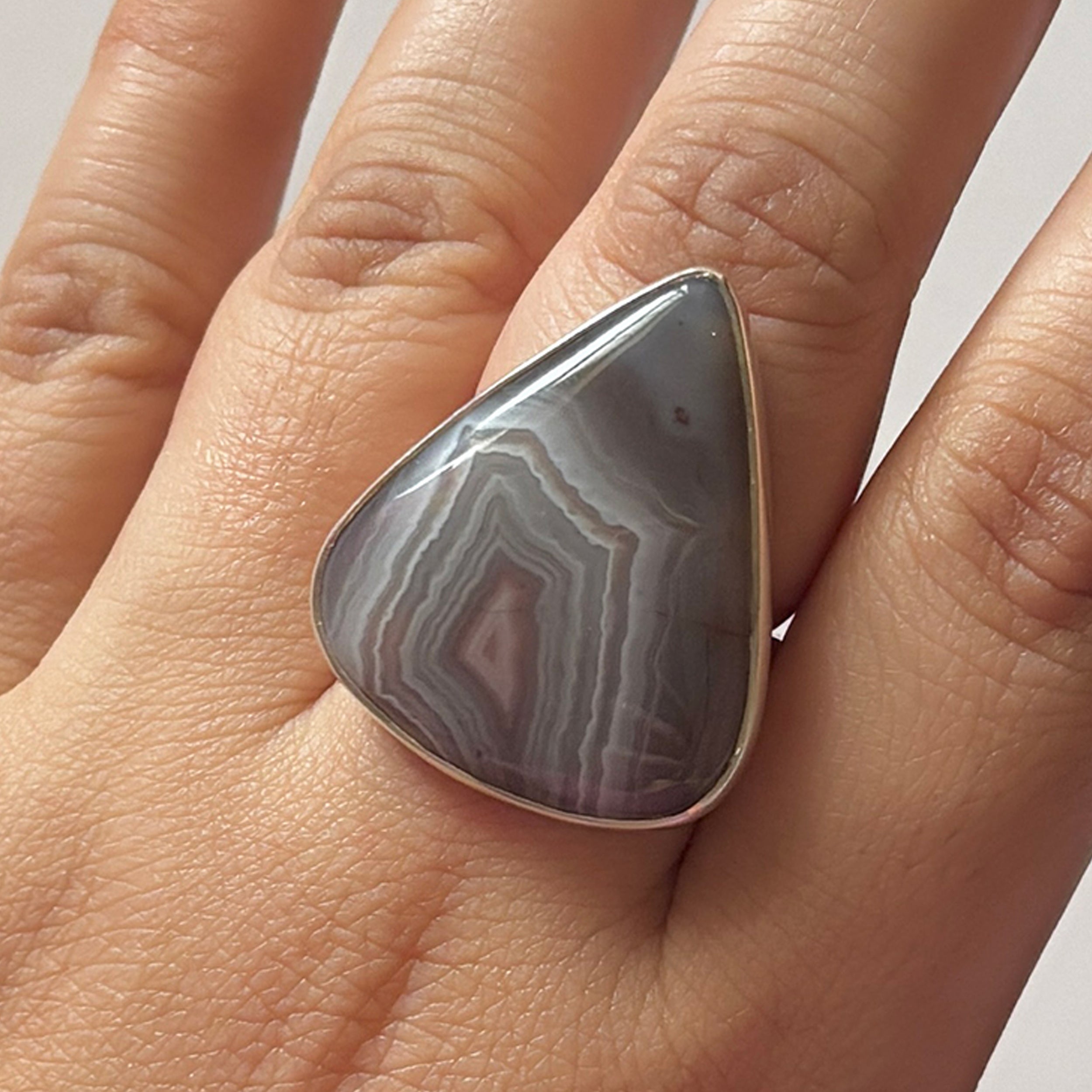 Red Botswana Agate Ring-(RBA-2-6)