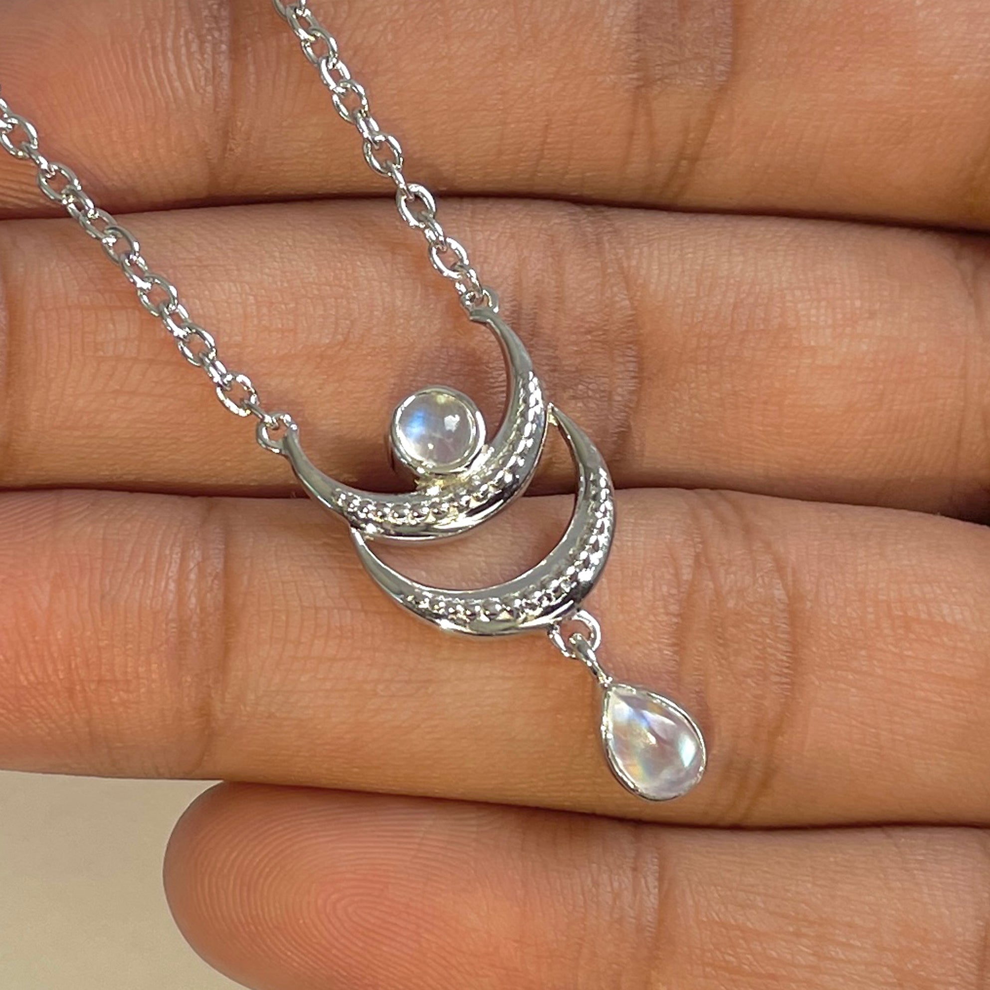 Moonstone Necklace-(RBM-JCN-1)