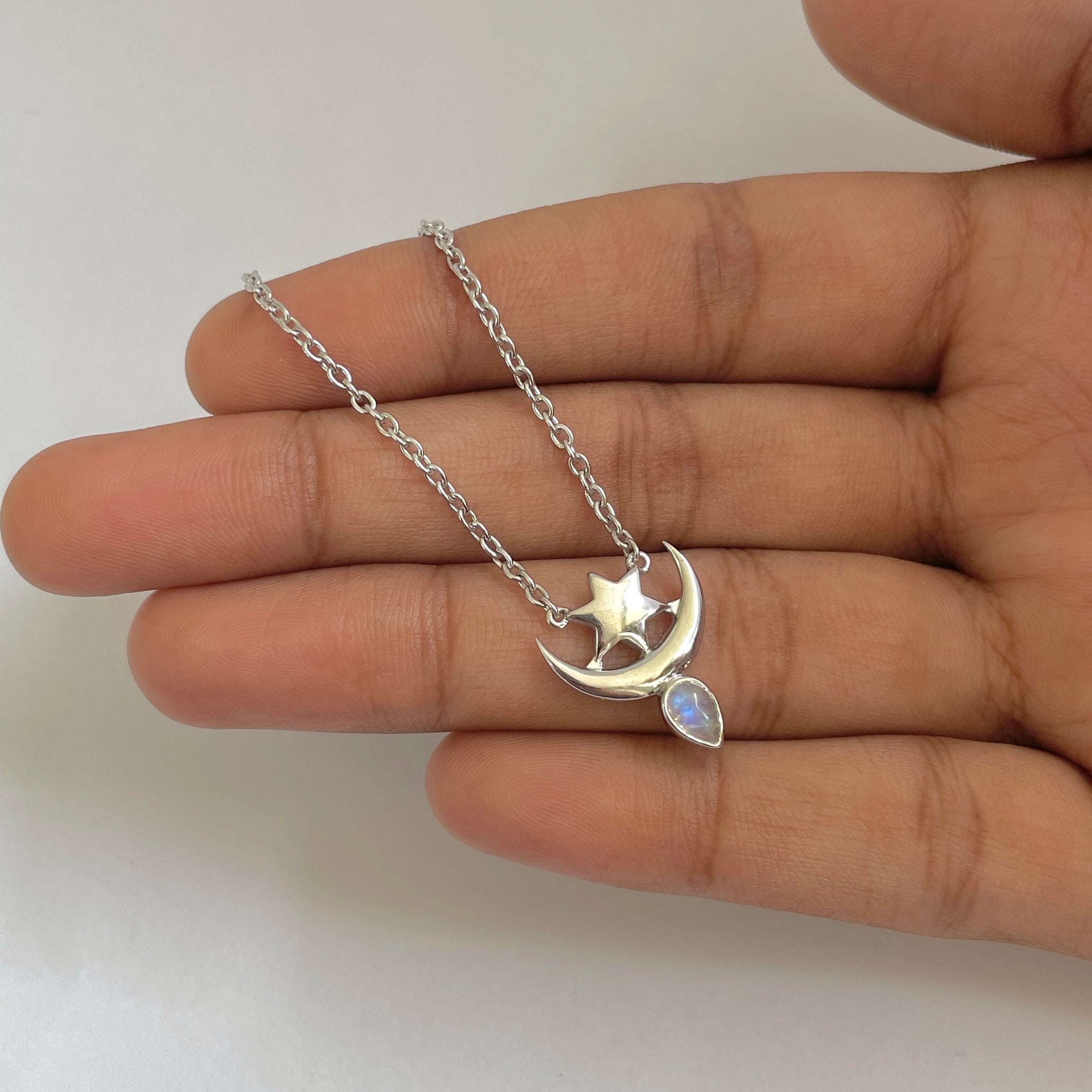 Moonstone Necklace-(RBM-JCN-18)