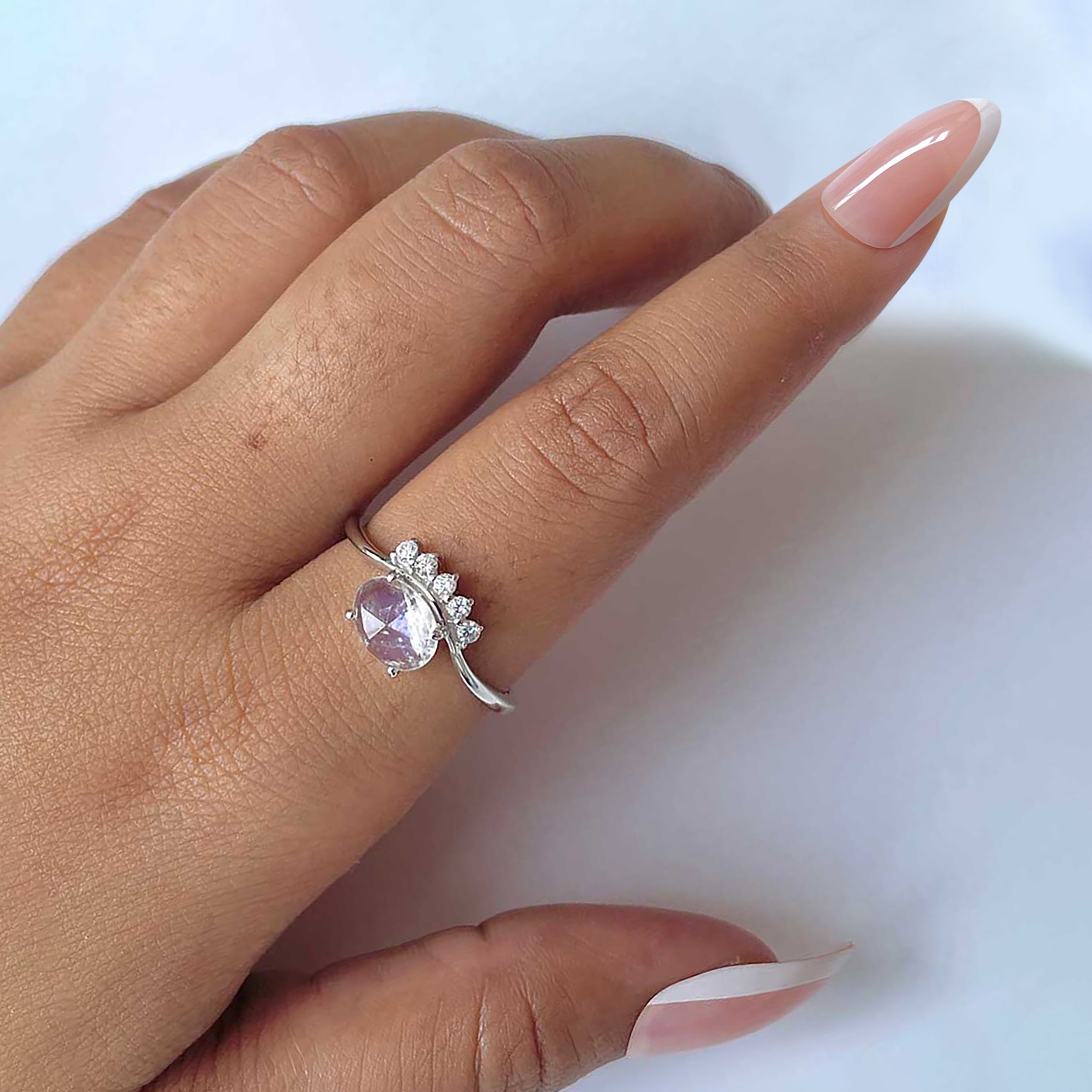 Moonstone Rose Ring-(RBM-RDR-1681.)