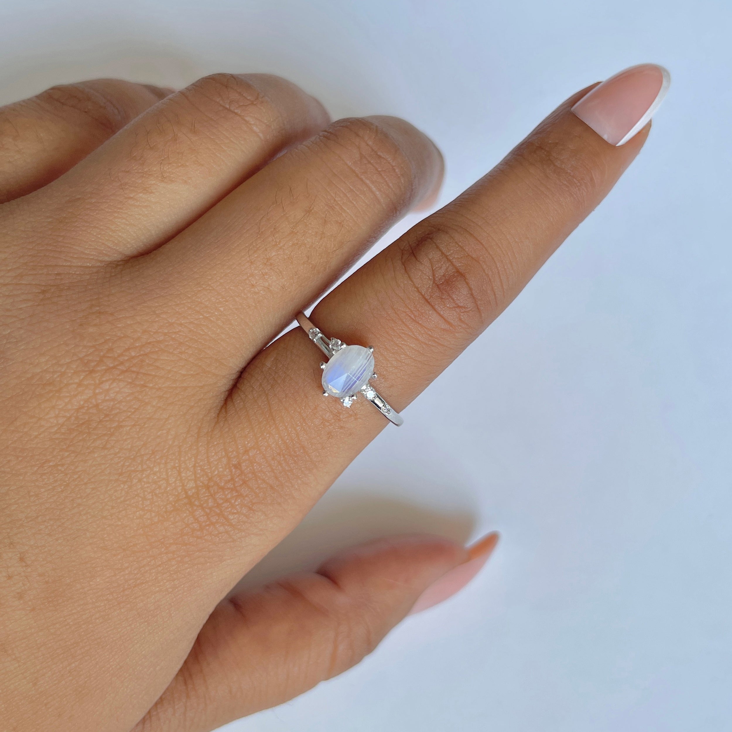 Moonstone Rose Ring-(RBM-RDR-2273.)