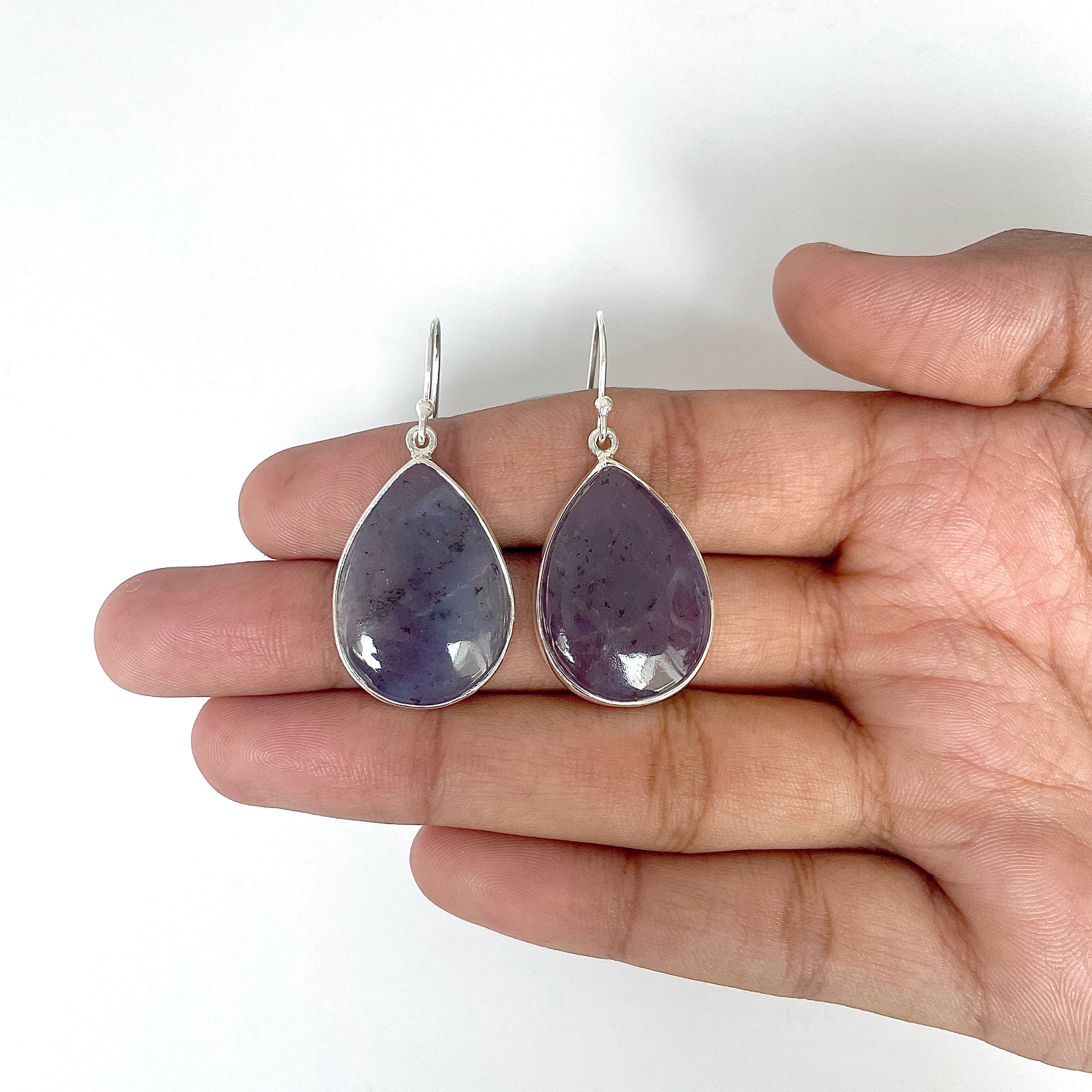 Russian Dendritic Agate Earring-(RDA-3-1)