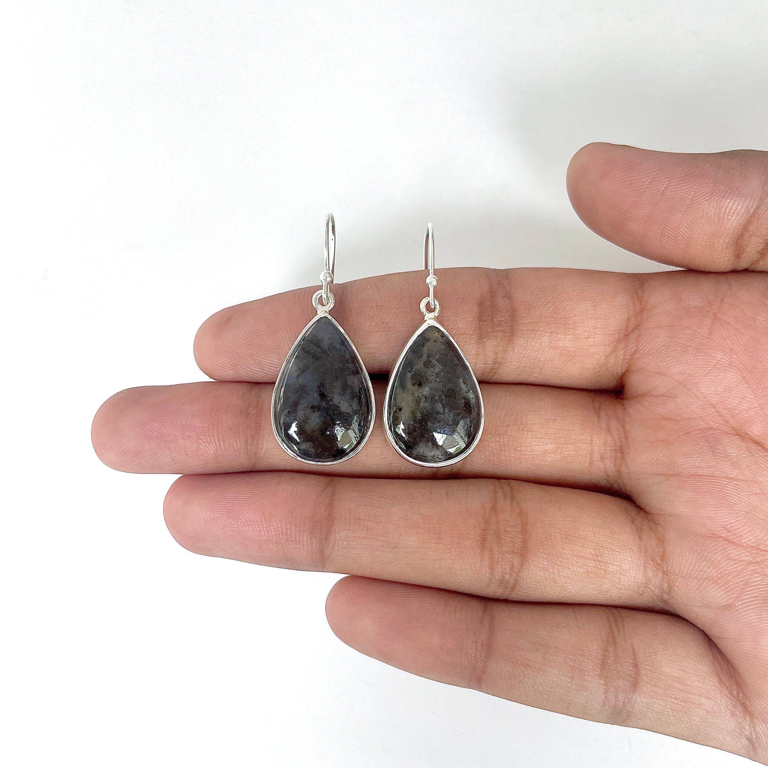 Russian Dendritic Agate Earring-(RDA-3-10)