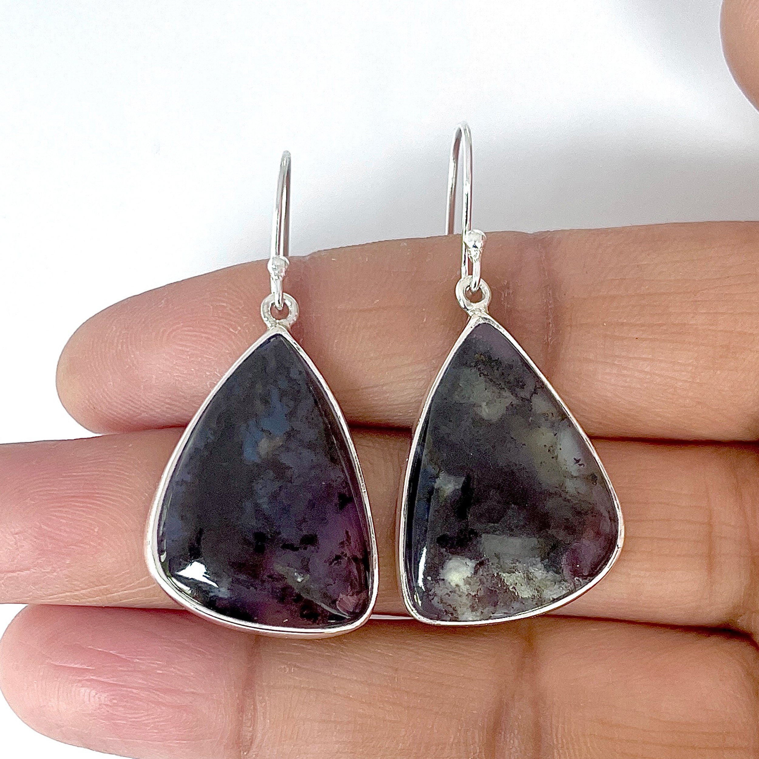Russian Dendritic Agate Earring-(RDA-3-25)