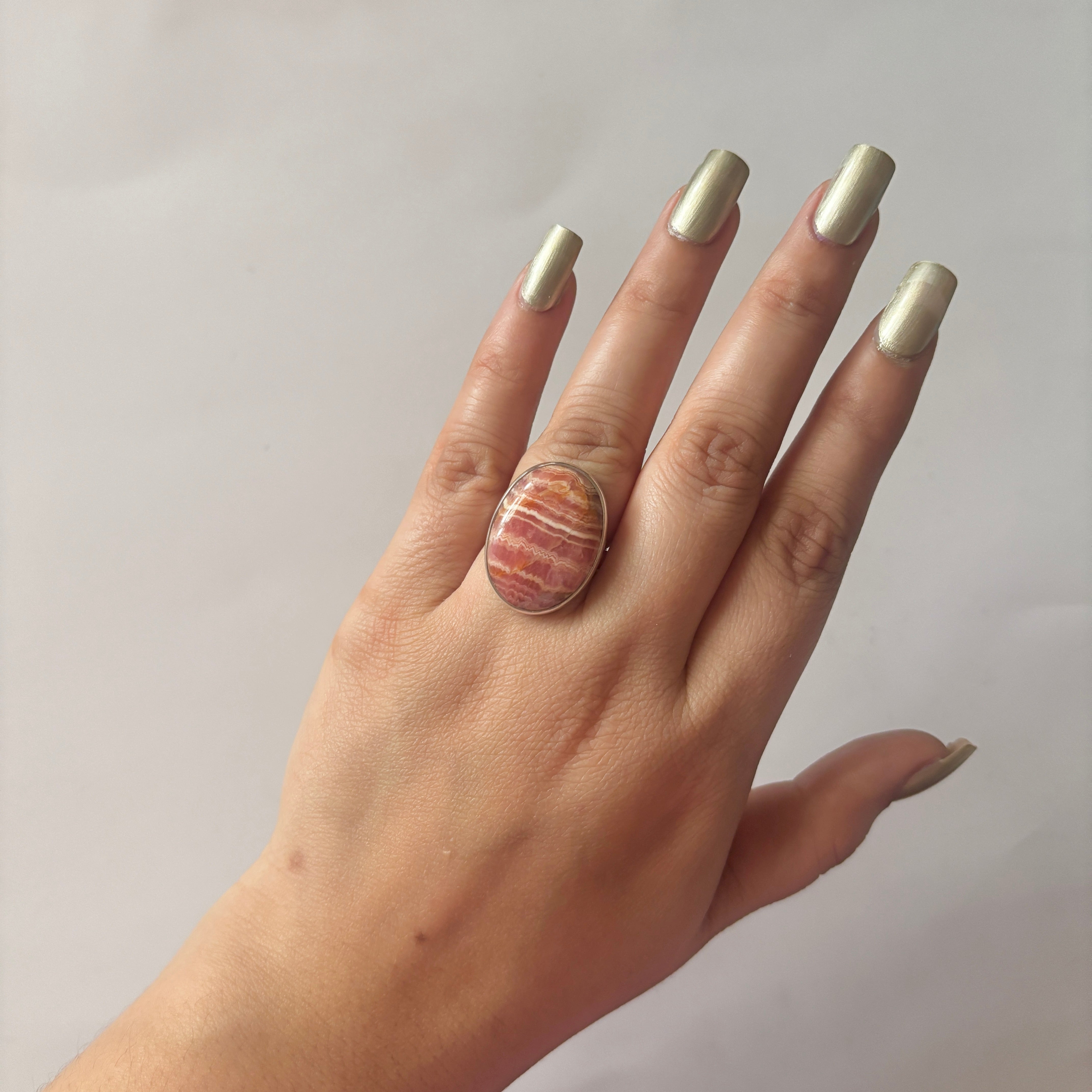 Rhodochrosite Ring-(RDC-2-1)