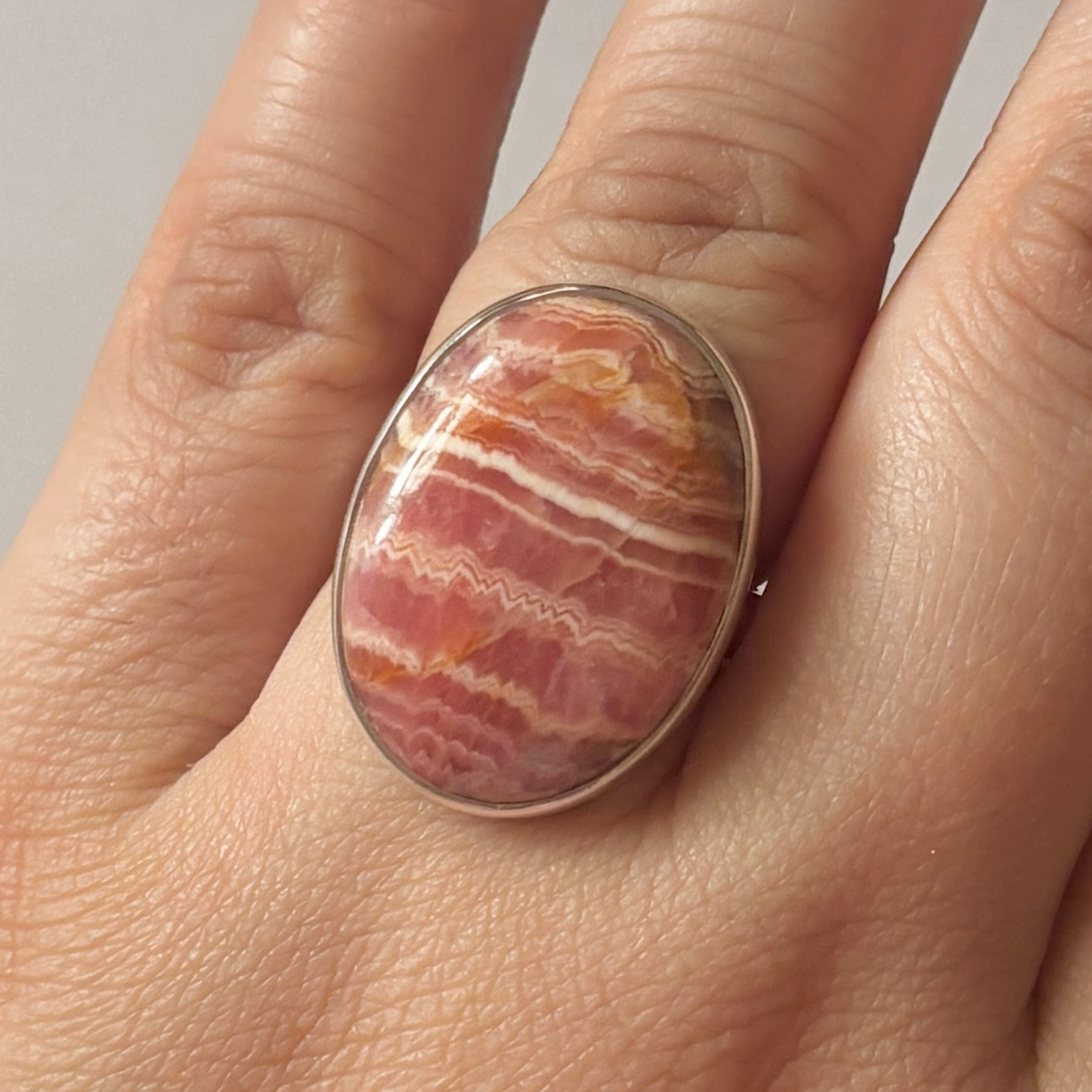 Rhodochrosite Ring-(RDC-2-1)