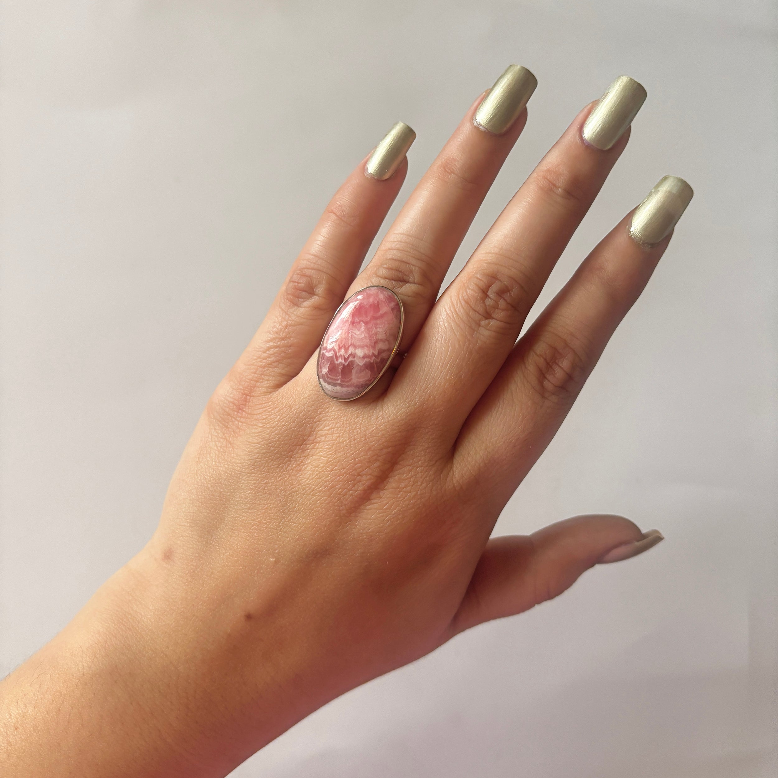 Rhodochrosite Ring-(RDC-2-12)