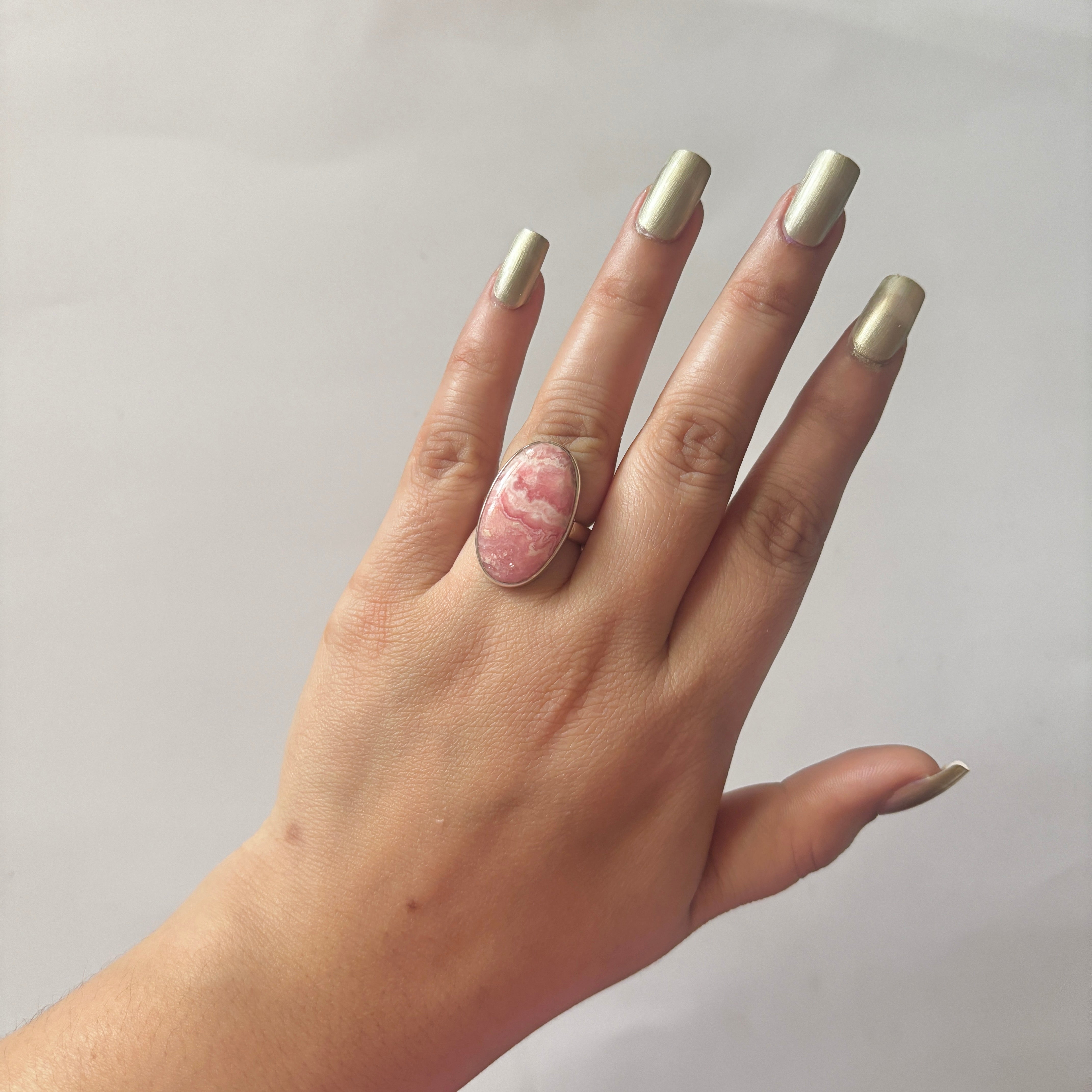 Rhodochrosite Ring-(RDC-2-8)