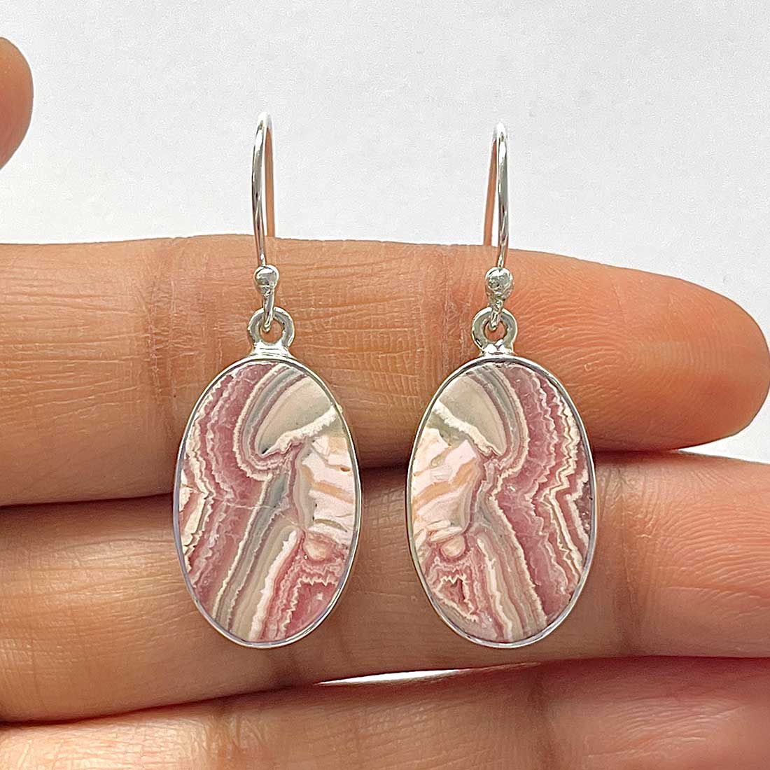 Rhodochrosite Earring-(RDC-3-30)